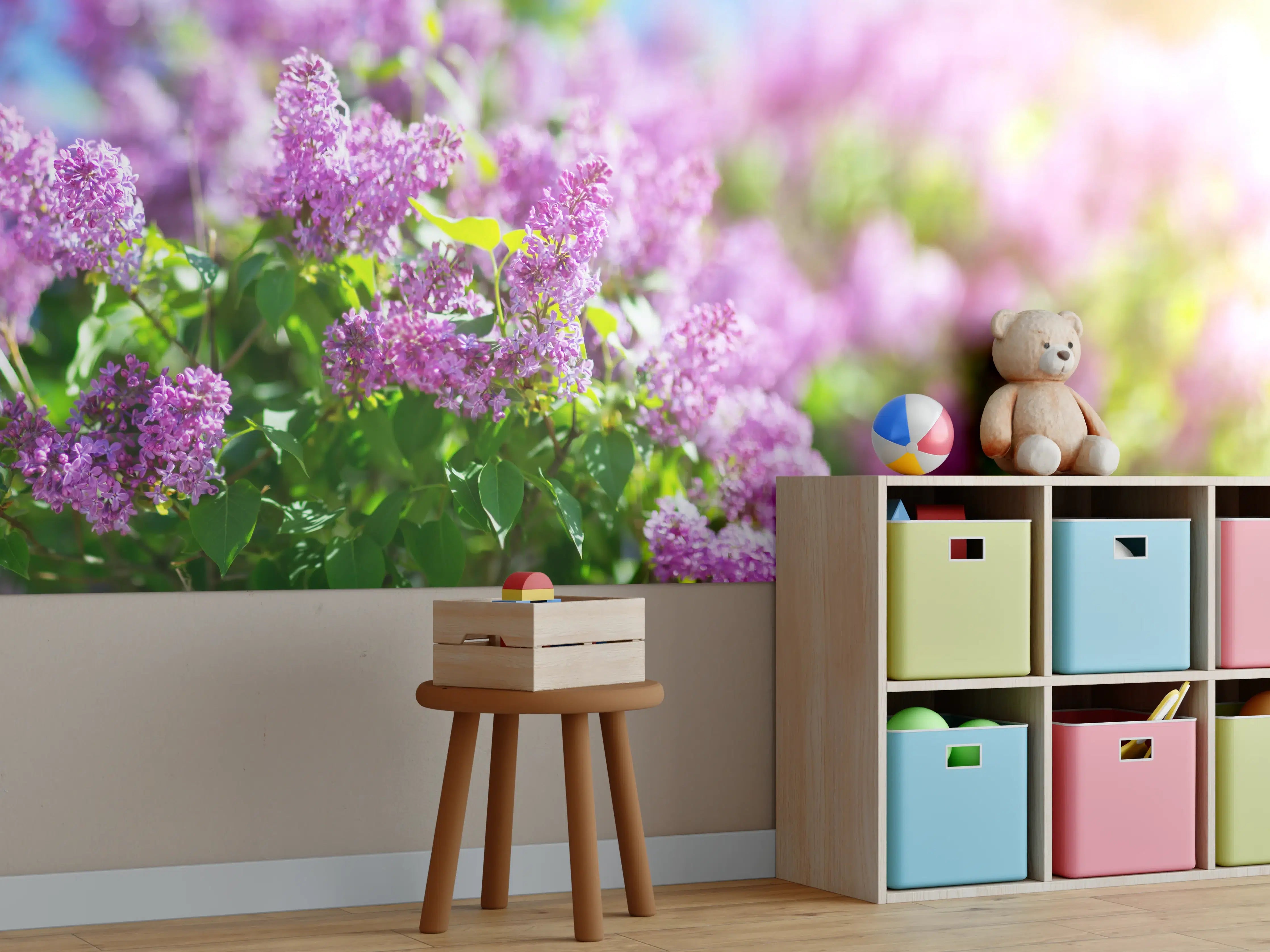 Kinderzimmer Wandgestaltung - Blumen blühen auf im Frühling