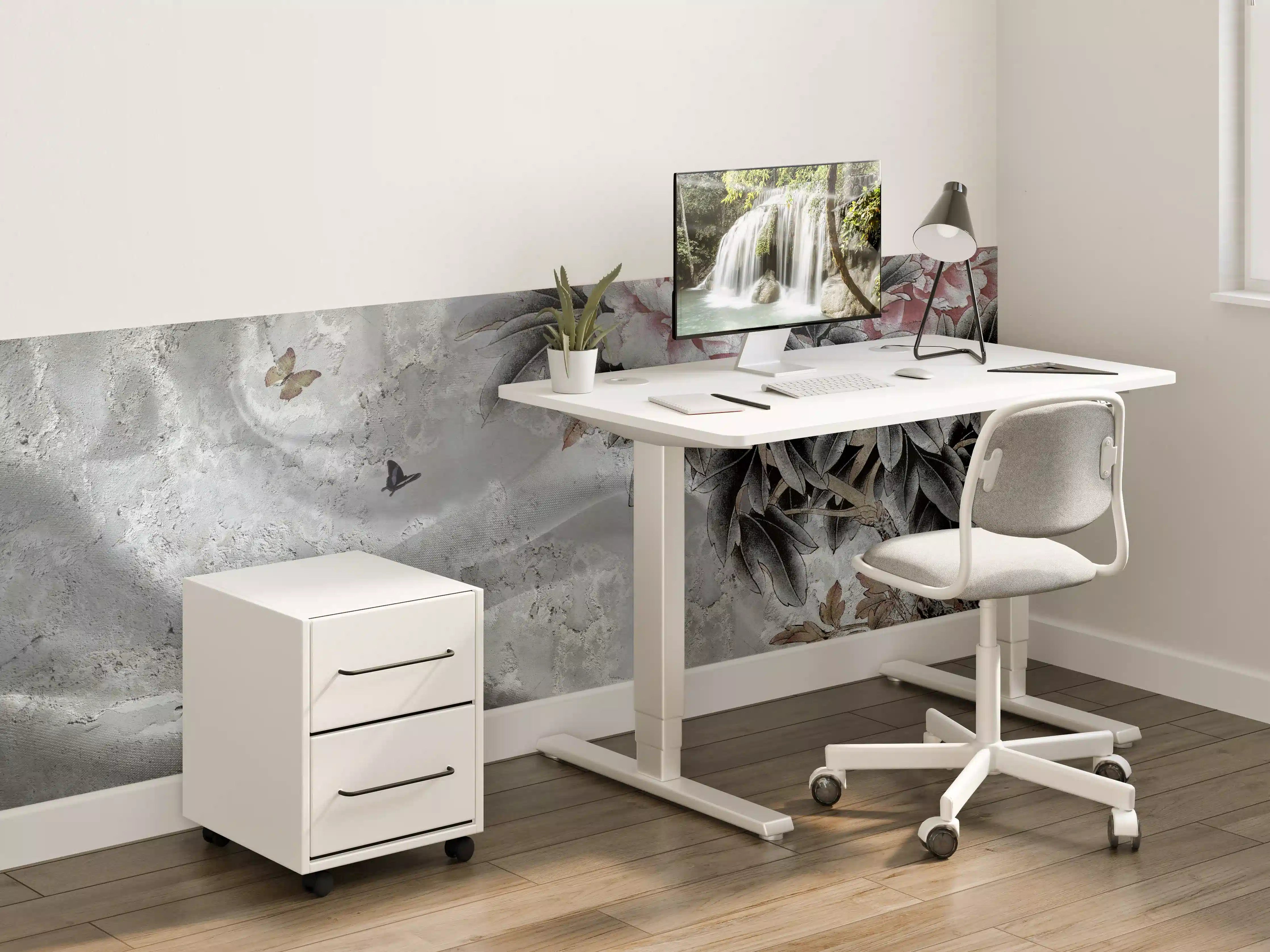 Kinderzimmer Wandgestaltung - Blumenstrauß abgebildet auf Beton