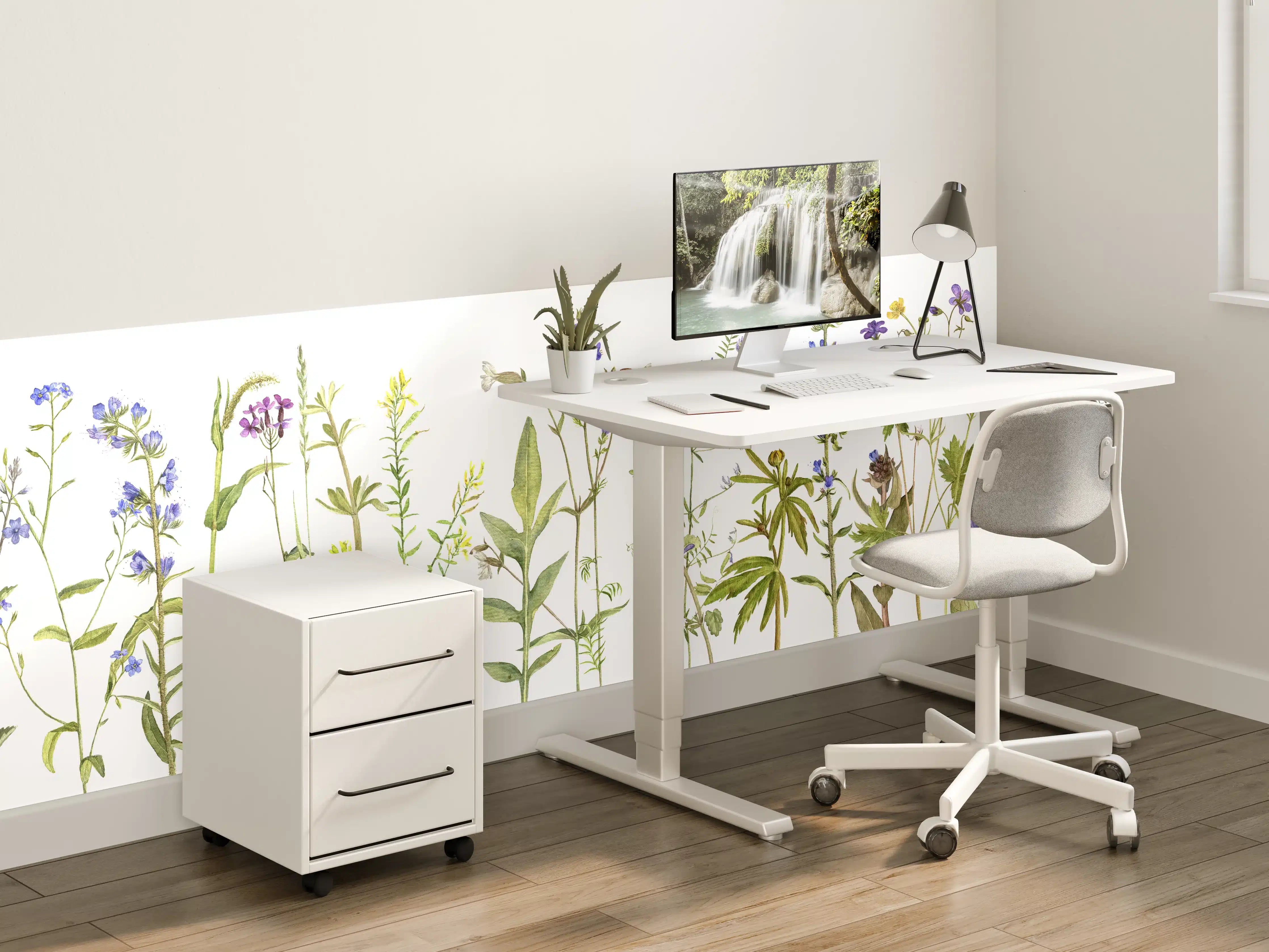 Kinderzimmer Wandgestaltung - Blumenwiese mit bunten Wildblumen