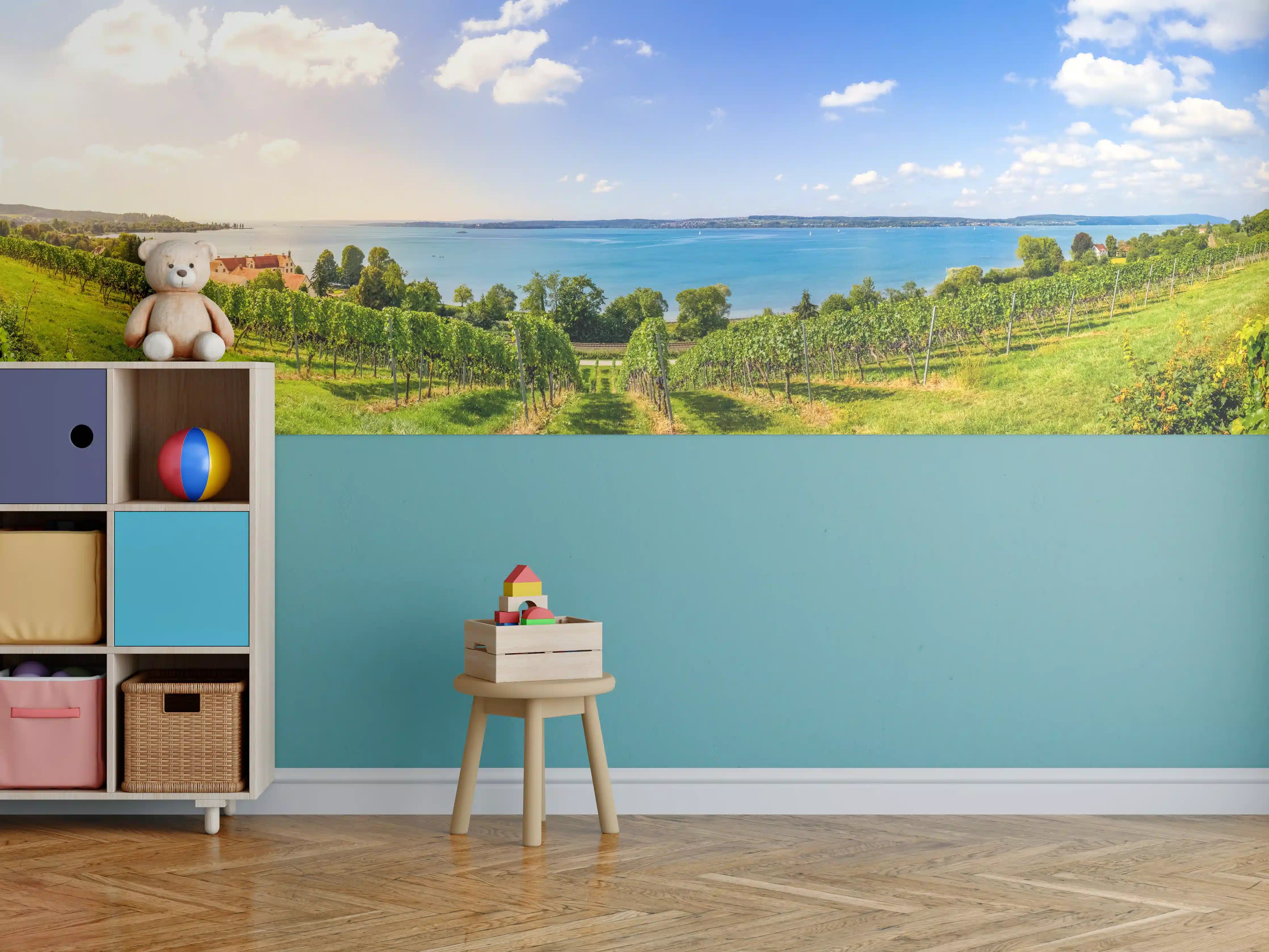 Kinderzimmer Wandgestaltung - Bodensee Panorama in Birnau