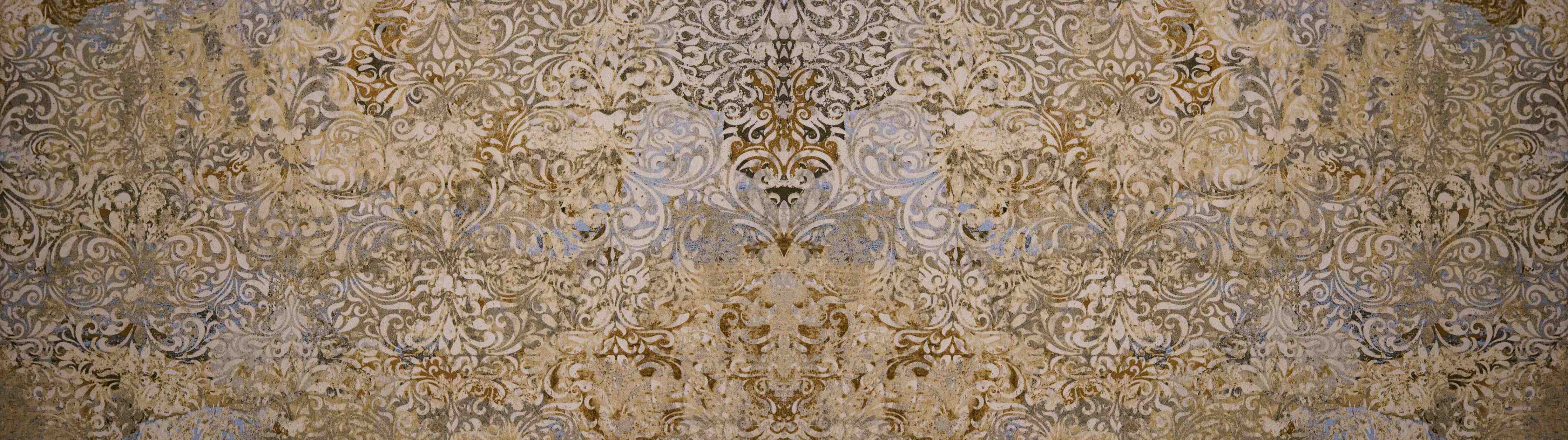 Kinderzimmer Wandgestaltung-Bräunliche Vintage Tapete