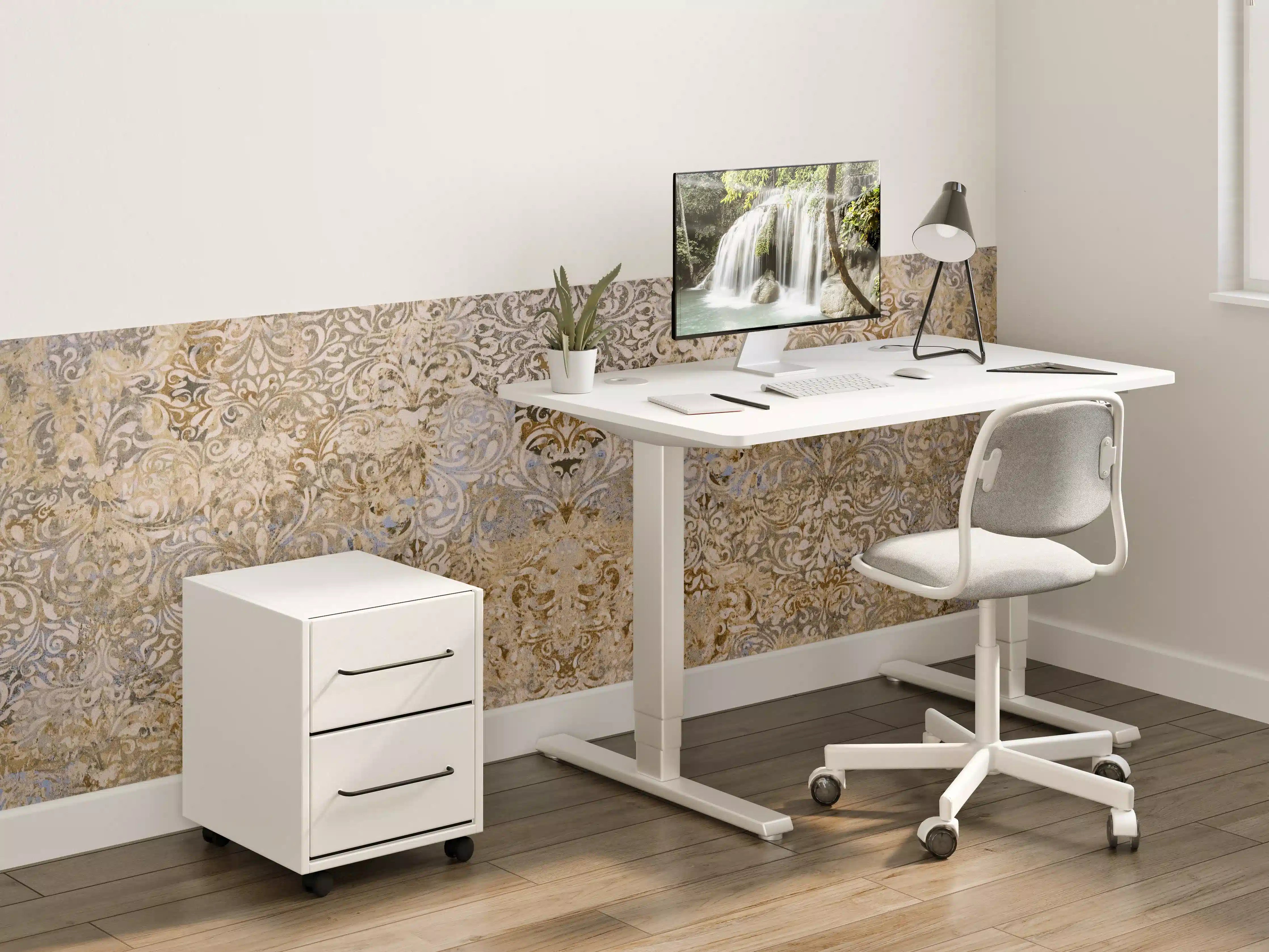 Kinderzimmer Wandgestaltung - Bräunliche Vintage Tapete