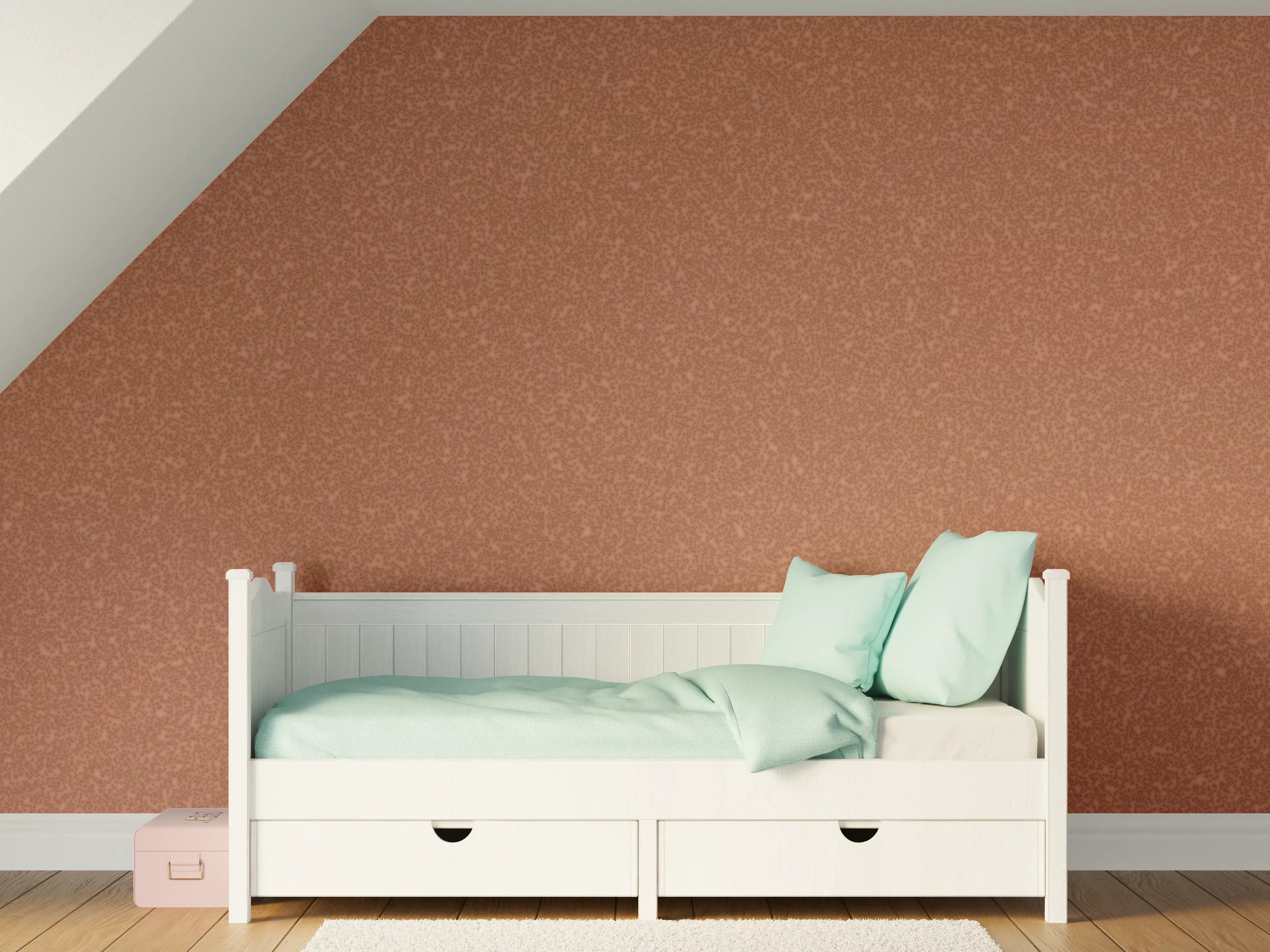 Kinderzimmer Wandgestaltung - Bräunlicher Hintergrund - Zimtfarbe