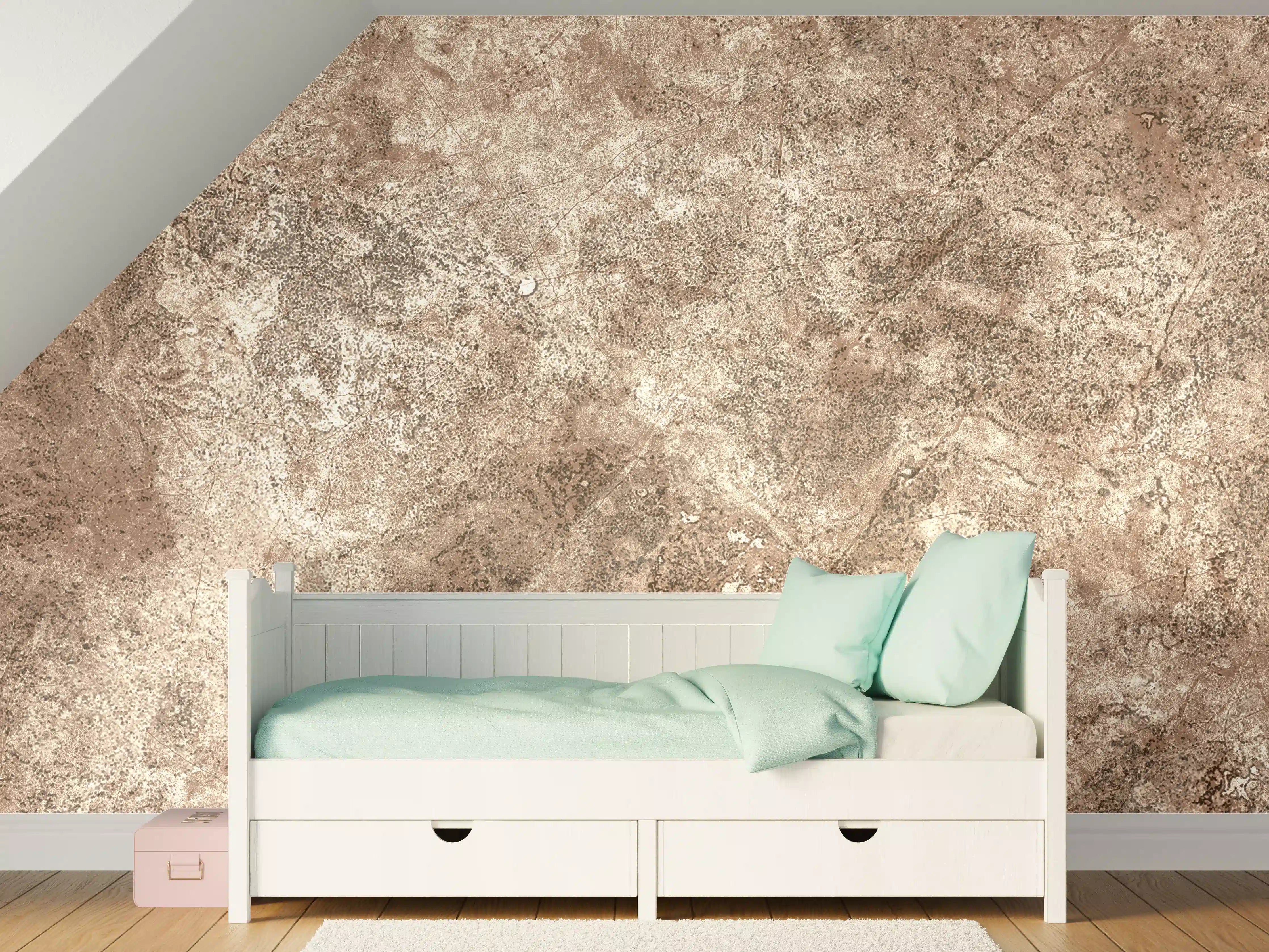 Kinderzimmer Wandgestaltung - Brauner alter Sandstein 2