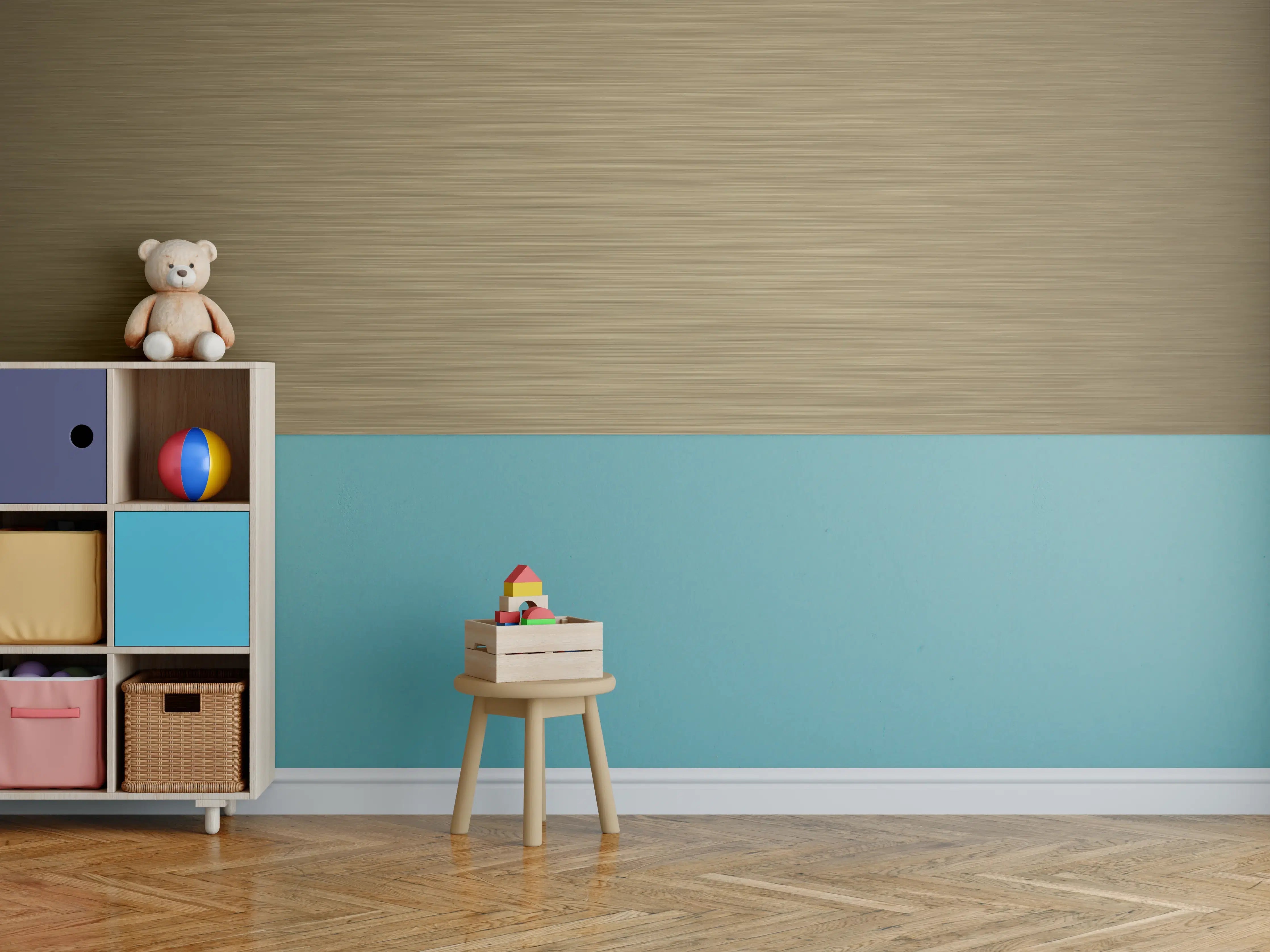 Kinderzimmer Wandgestaltung - Bronze - ALU Prime - Metall Gebürstet