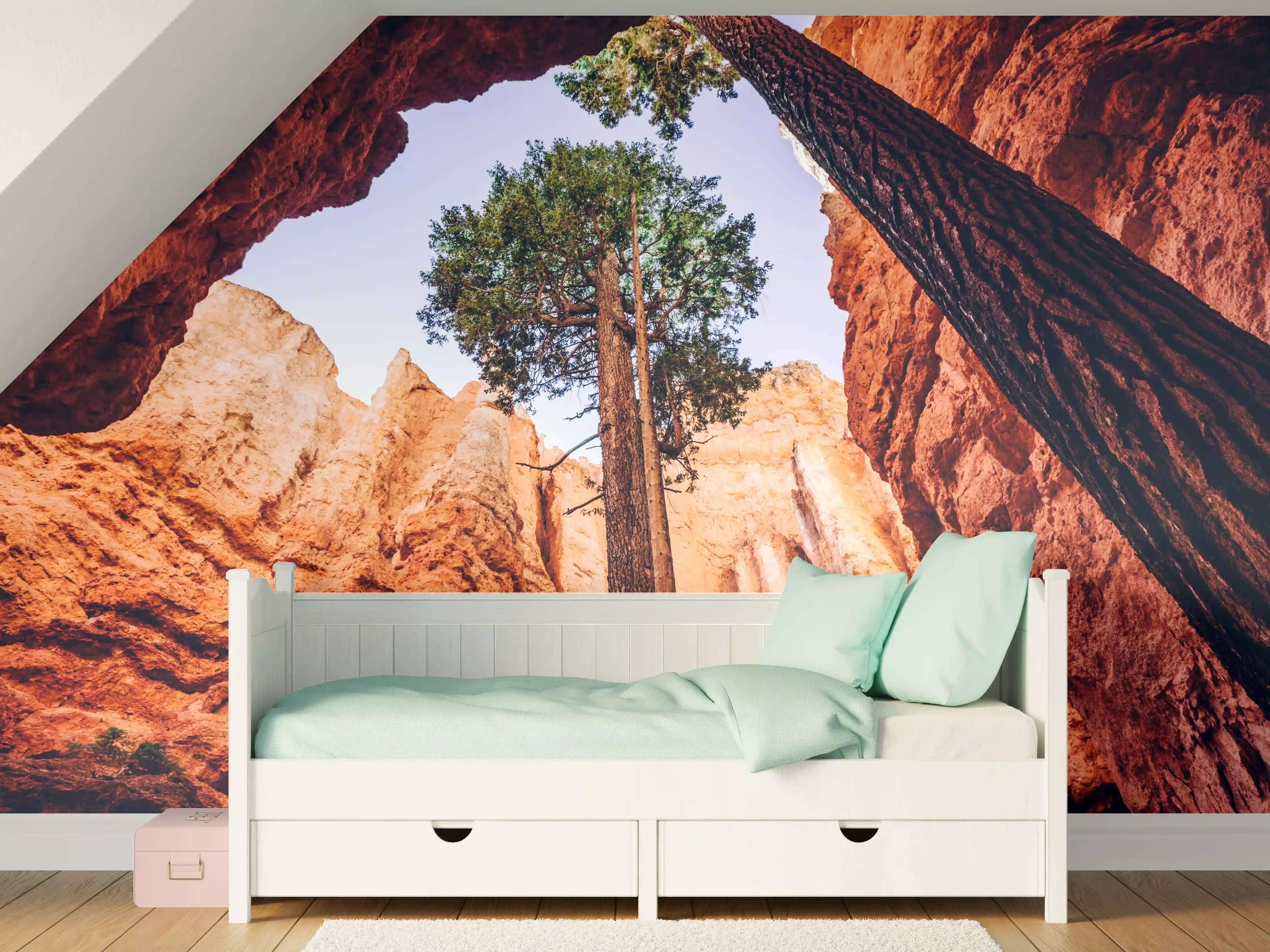 Kinderzimmer Wandgestaltung - Bryce Canyon Rötliche Felsen