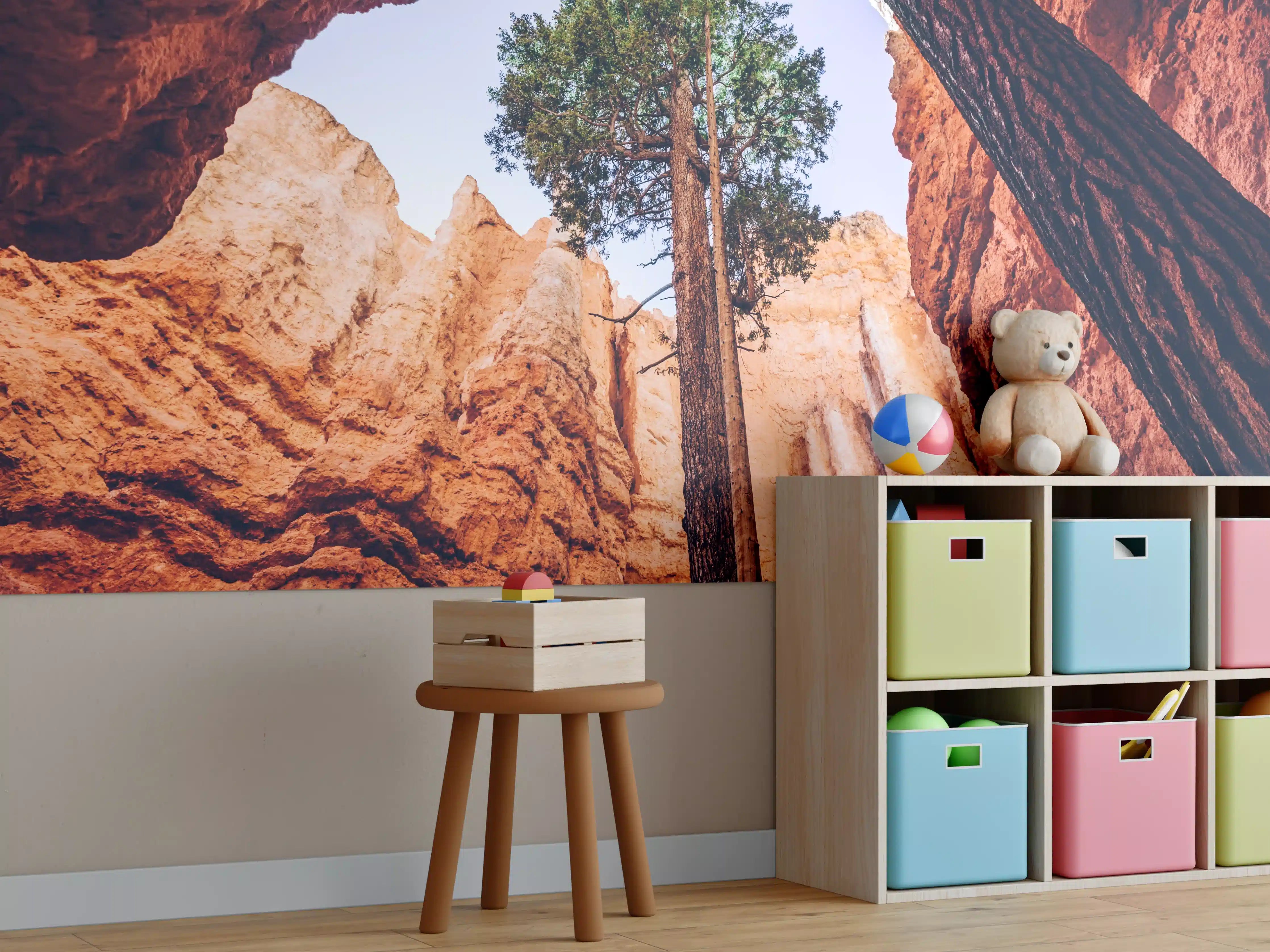 Kinderzimmer Wandgestaltung - Bryce Canyon Rötliche Felsen
