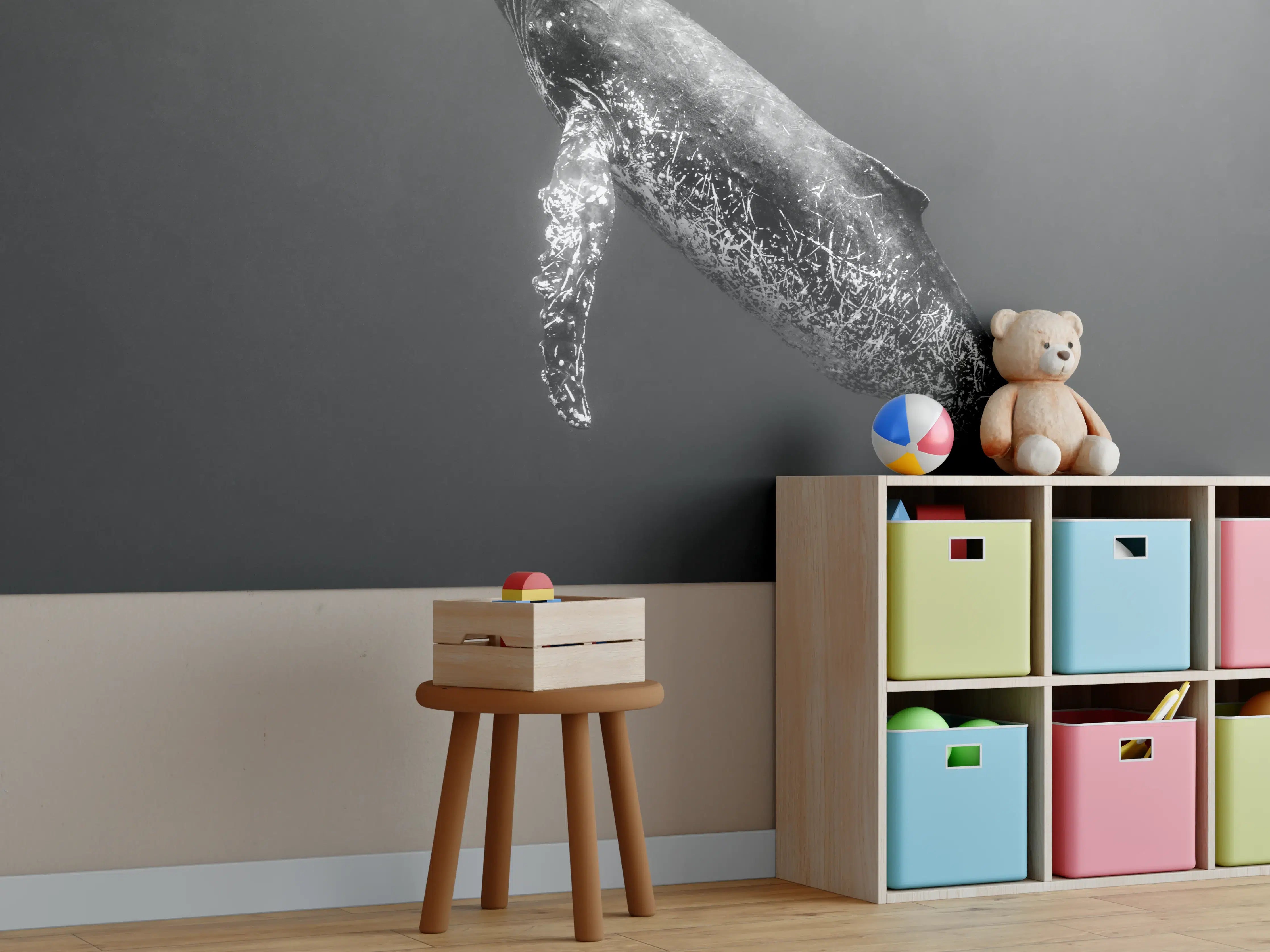Kinderzimmer Wandgestaltung - Buckelwal