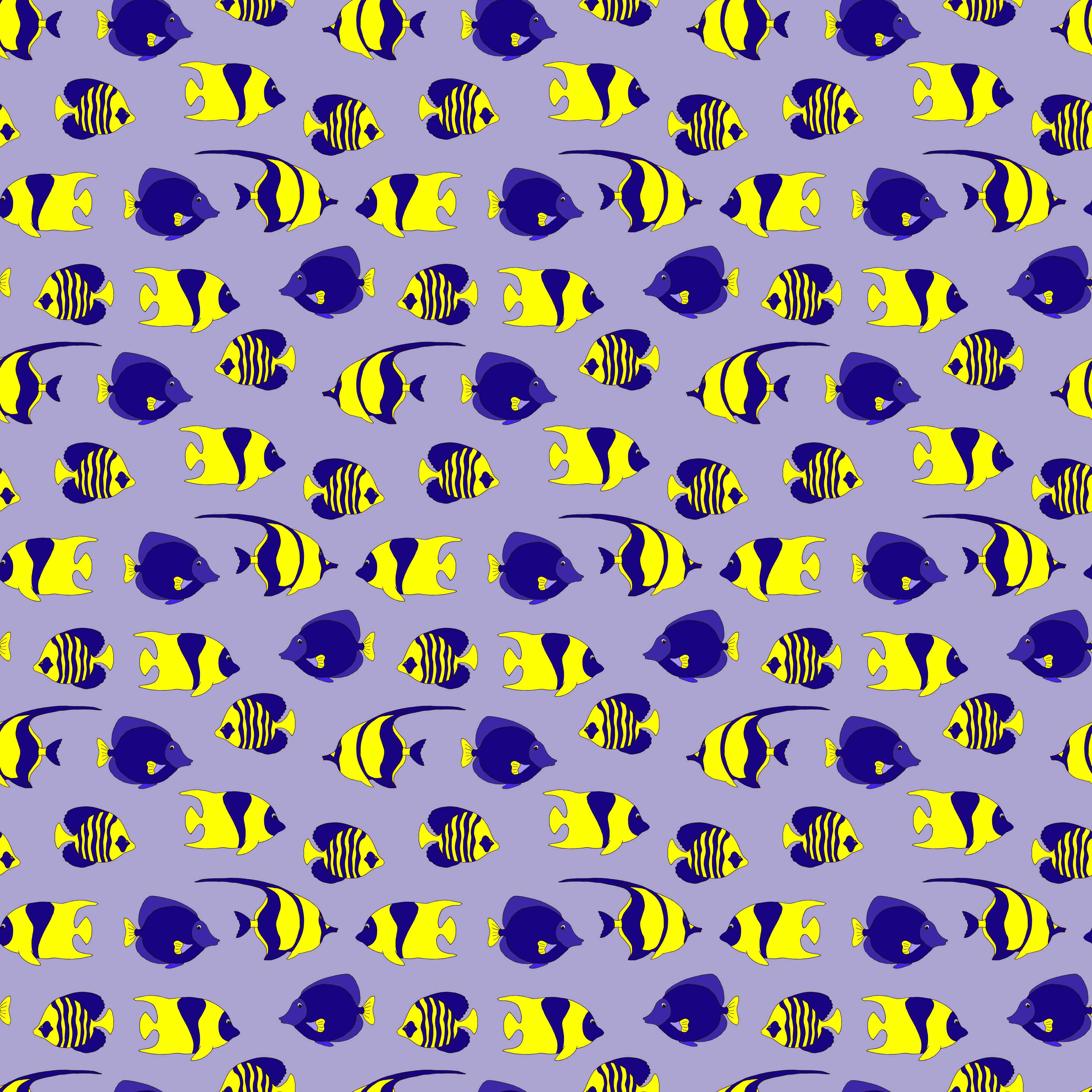 Kinderzimmer Wandgestaltung-Bunte Fischwelt auf lila Hintergrund