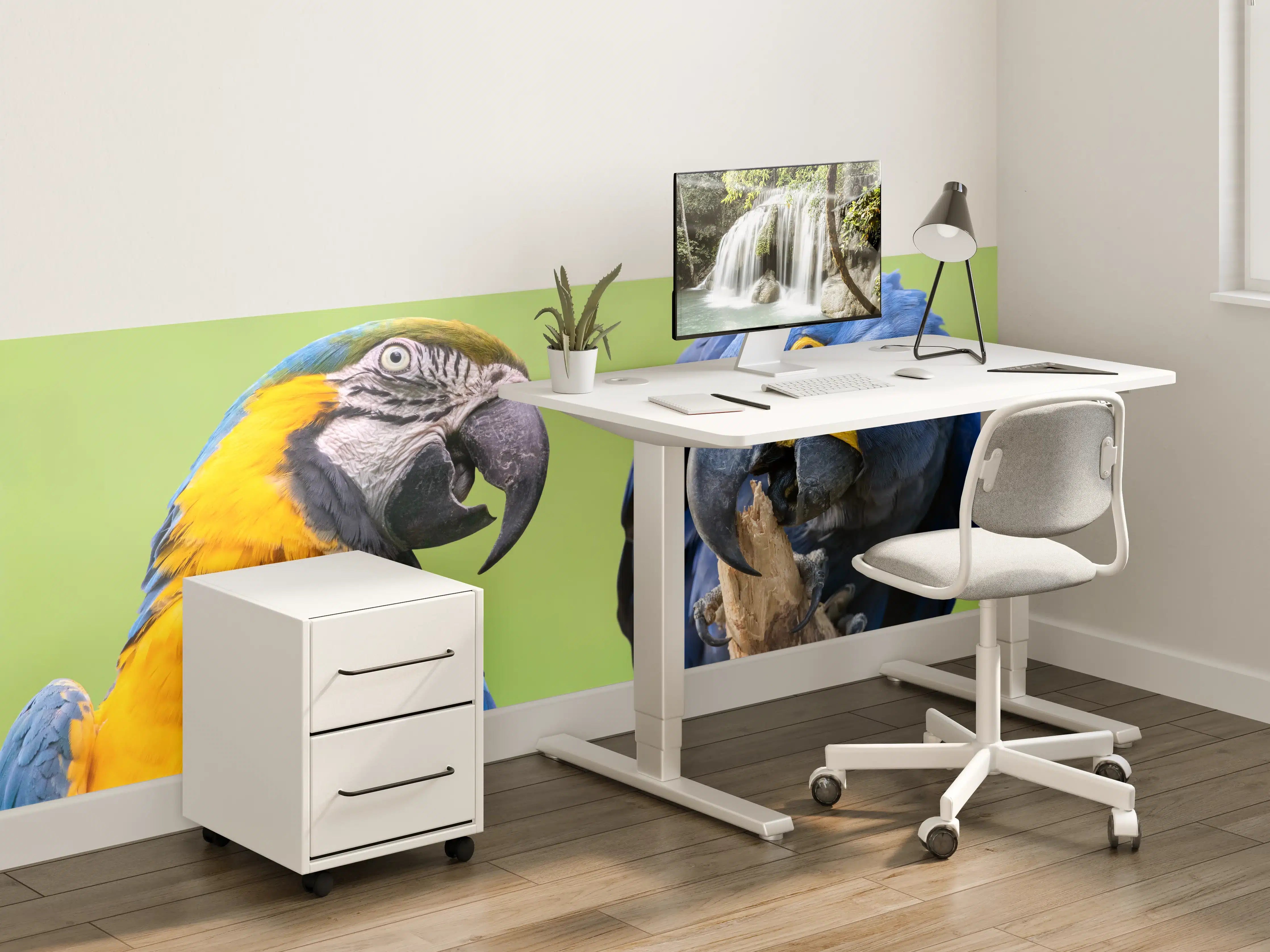 Kinderzimmer Wandgestaltung - Bunte Gruppe von Aras