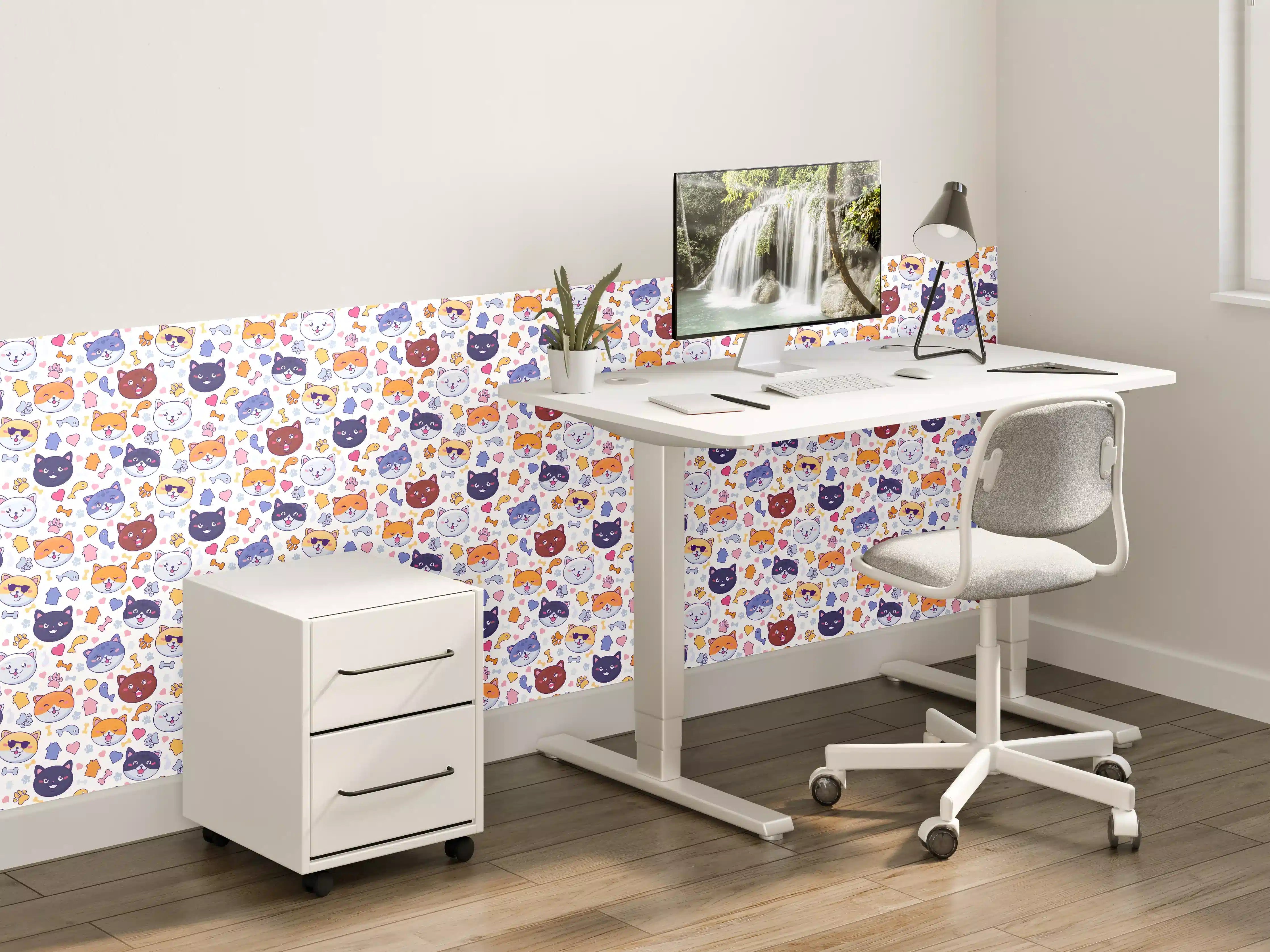 Kinderzimmer Wandgestaltung - Bunte Tiermuster mit verspieltem Design