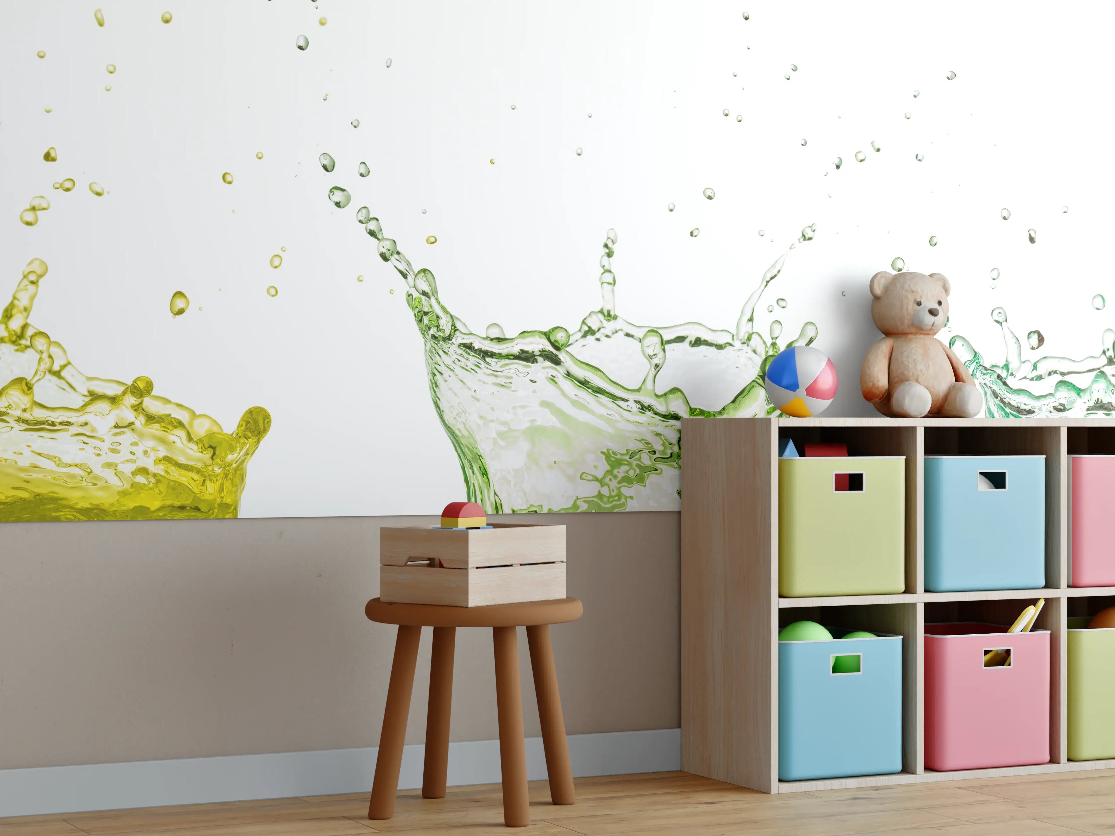 Kinderzimmer Wandgestaltung - Bunte Wasserspritzer