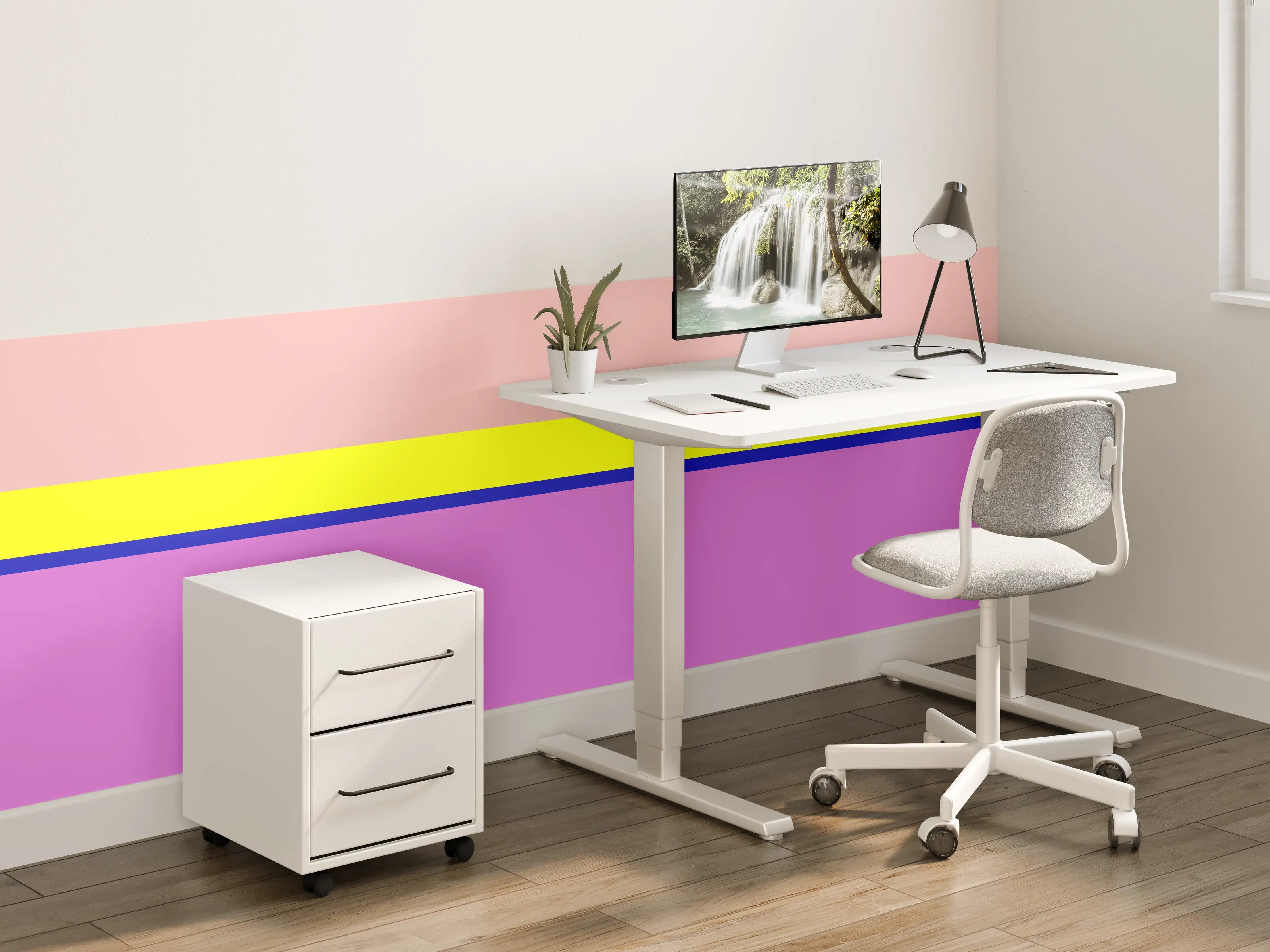 Kinderzimmer Wandgestaltung - Bunte, moderne geometrische Muster