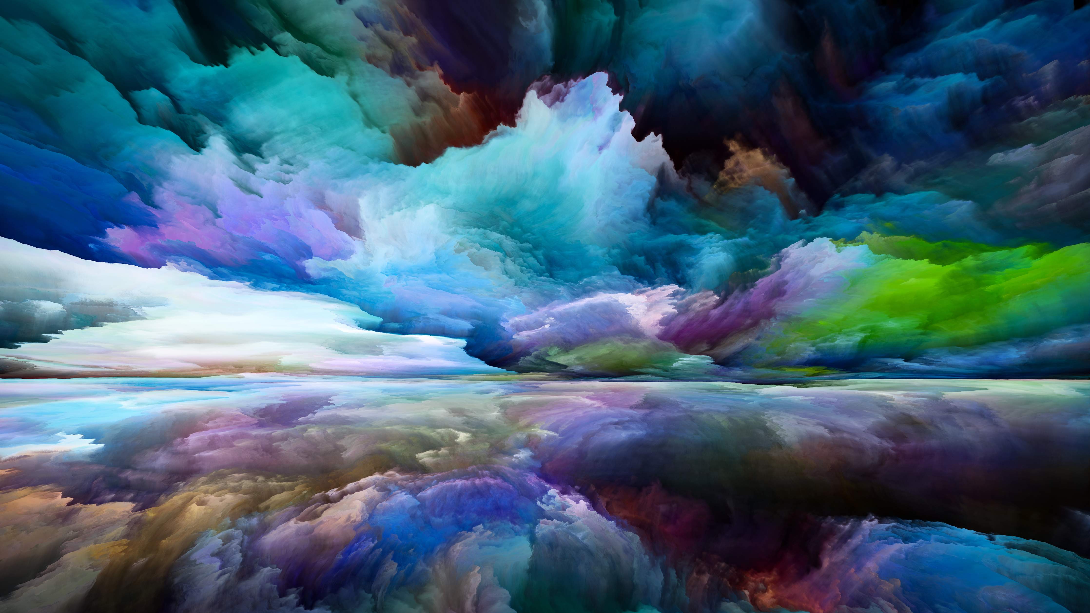 Kinderzimmer Wandgestaltung-Bunter Fantasy Himmel