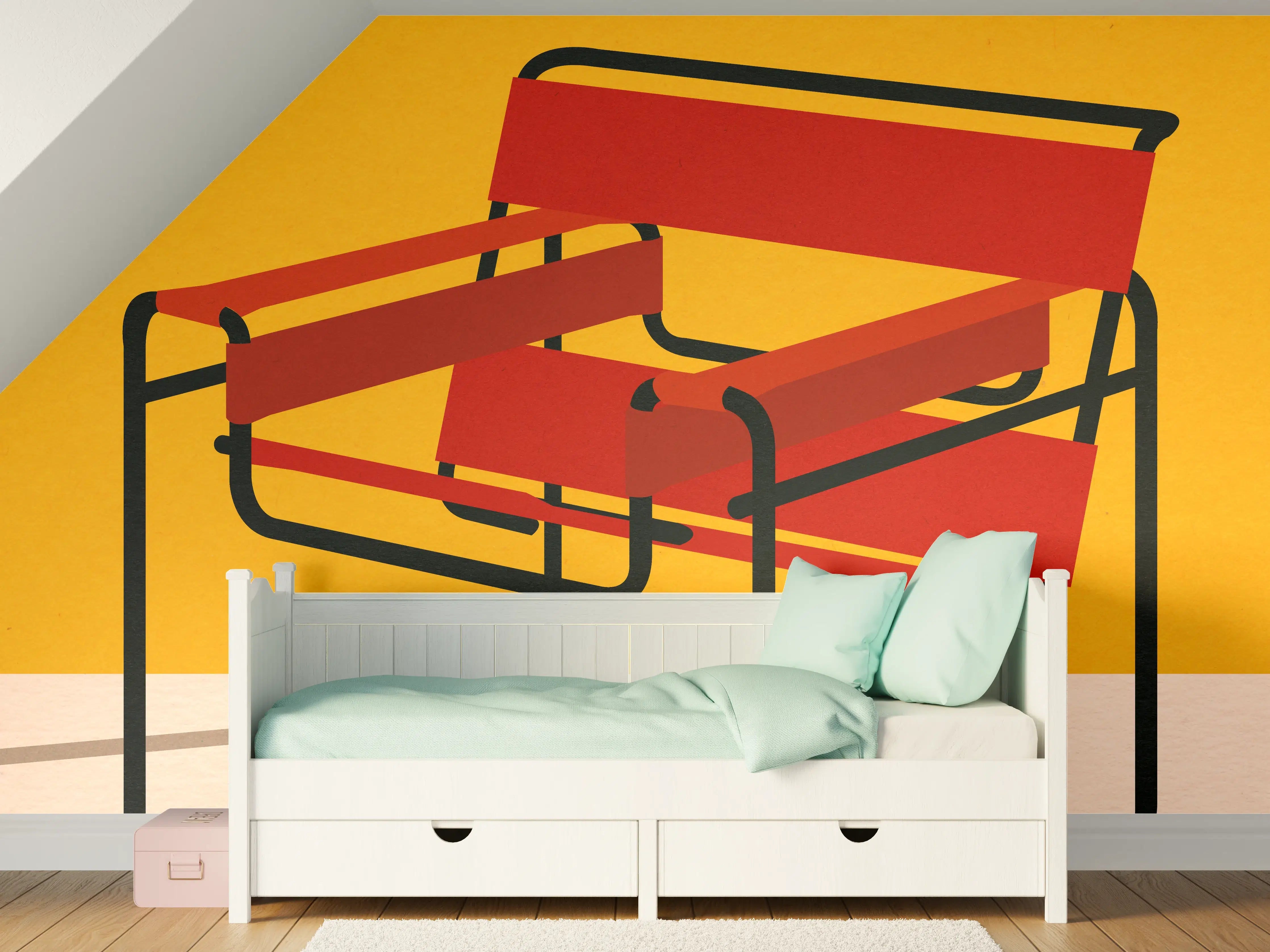 Kinderzimmer Wandgestaltung - Bunter Wassily Chair Poster