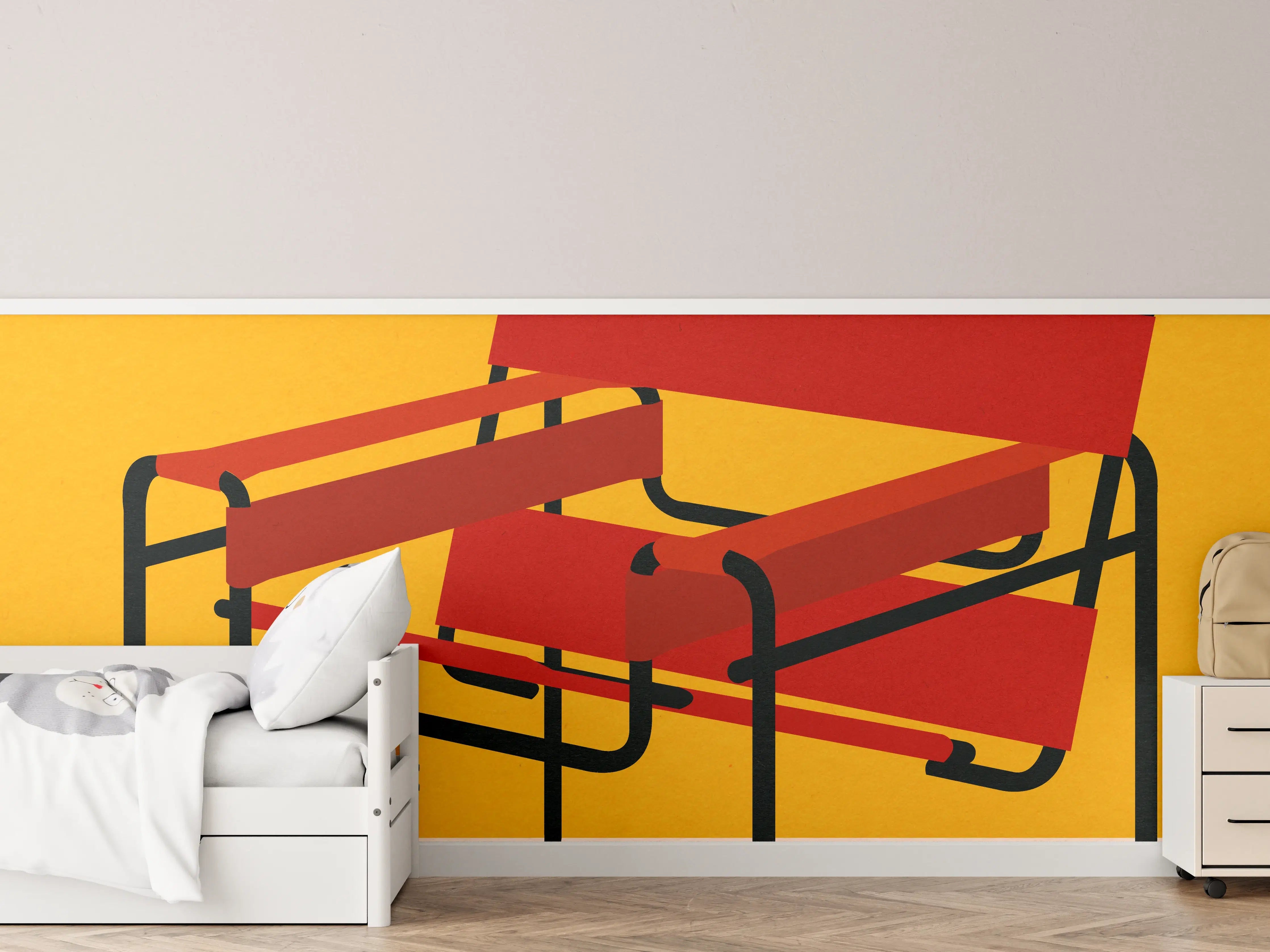 Kinderzimmer Wandgestaltung - Bunter Wassily Chair Poster