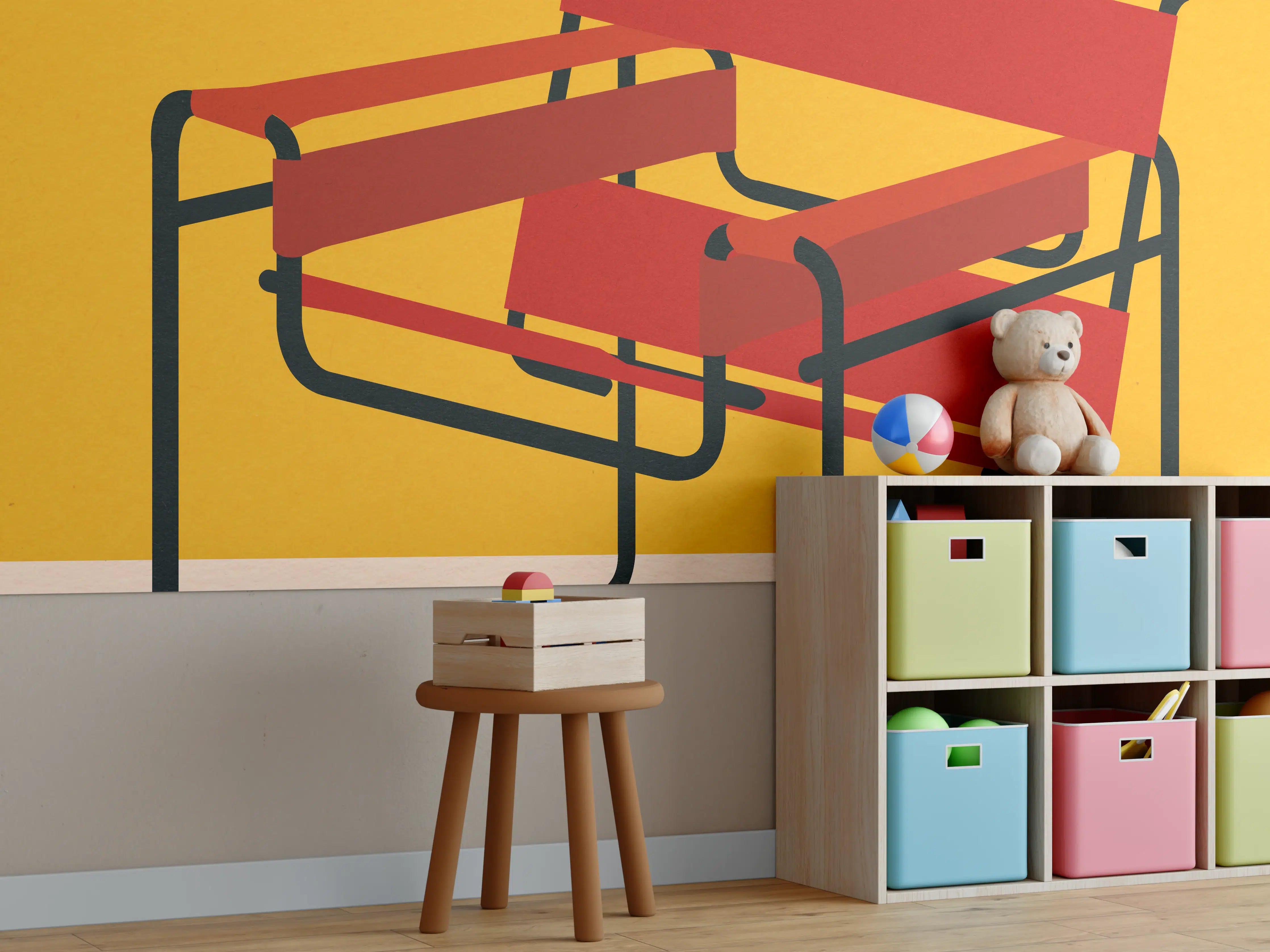 Kinderzimmer Wandgestaltung - Bunter Wassily Chair Poster