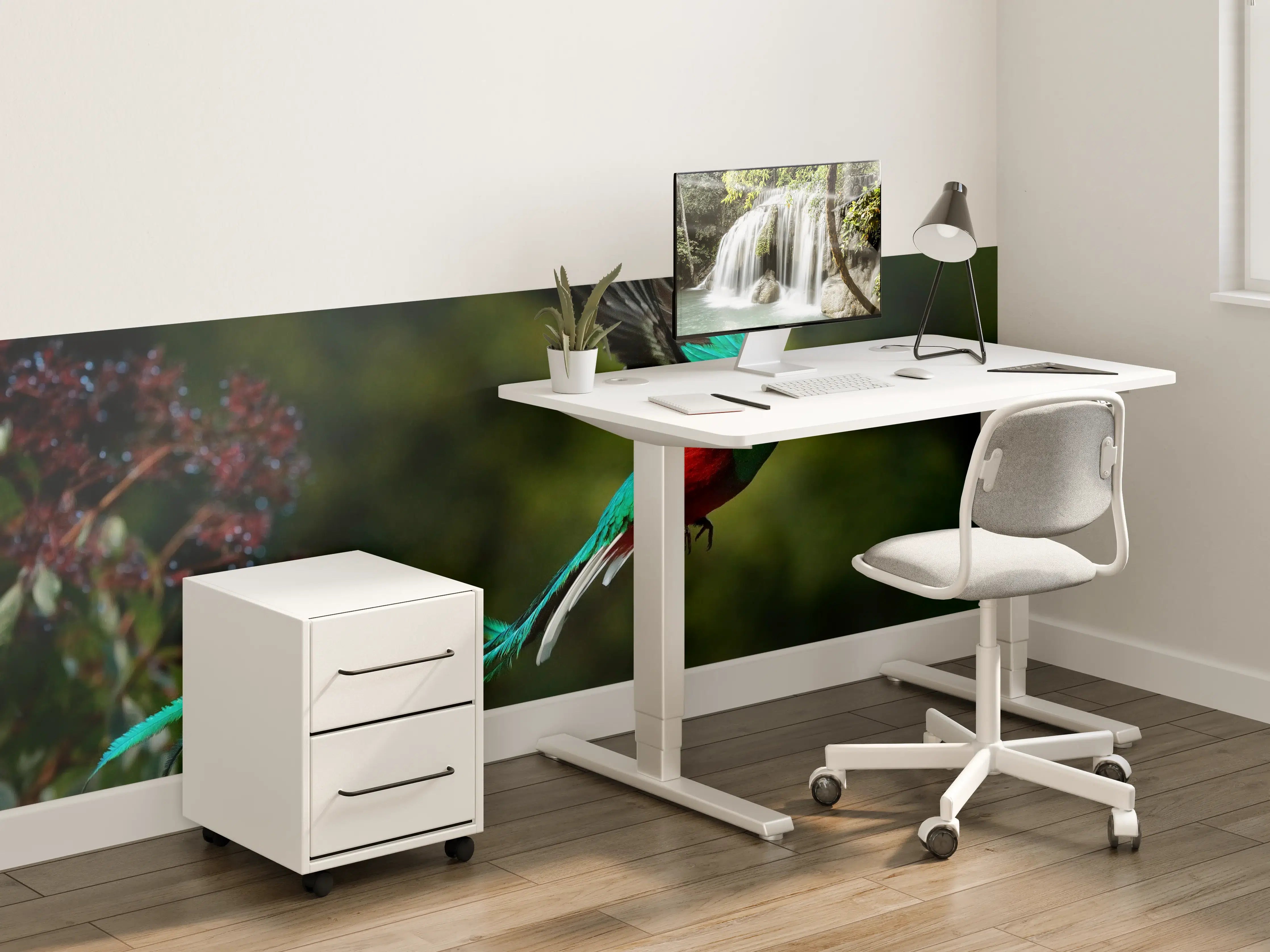 Kinderzimmer Wandgestaltung - Bunter exotischer Vogel im Flug