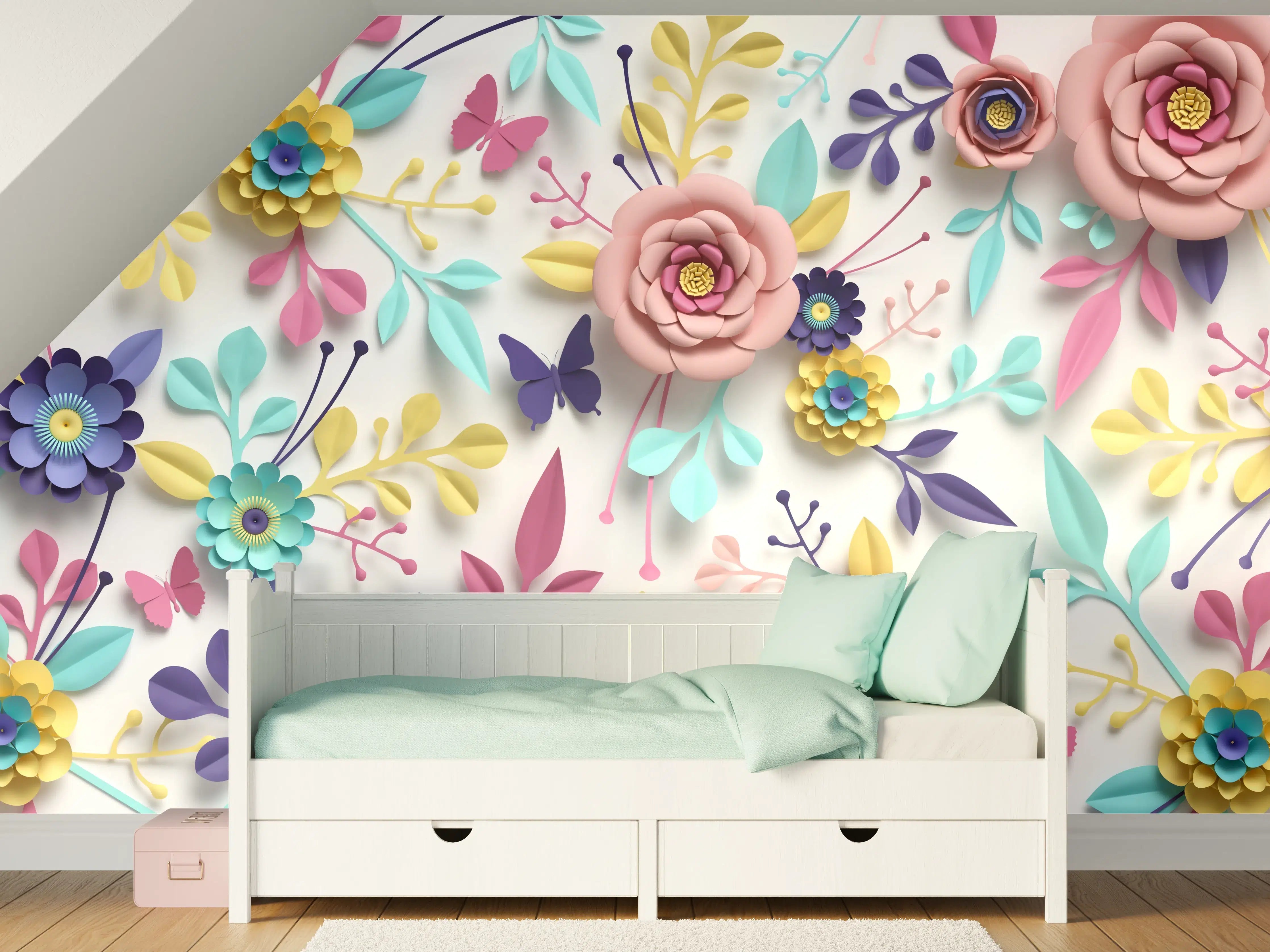 Kinderzimmer Wandgestaltung - Buntes Design - Textur