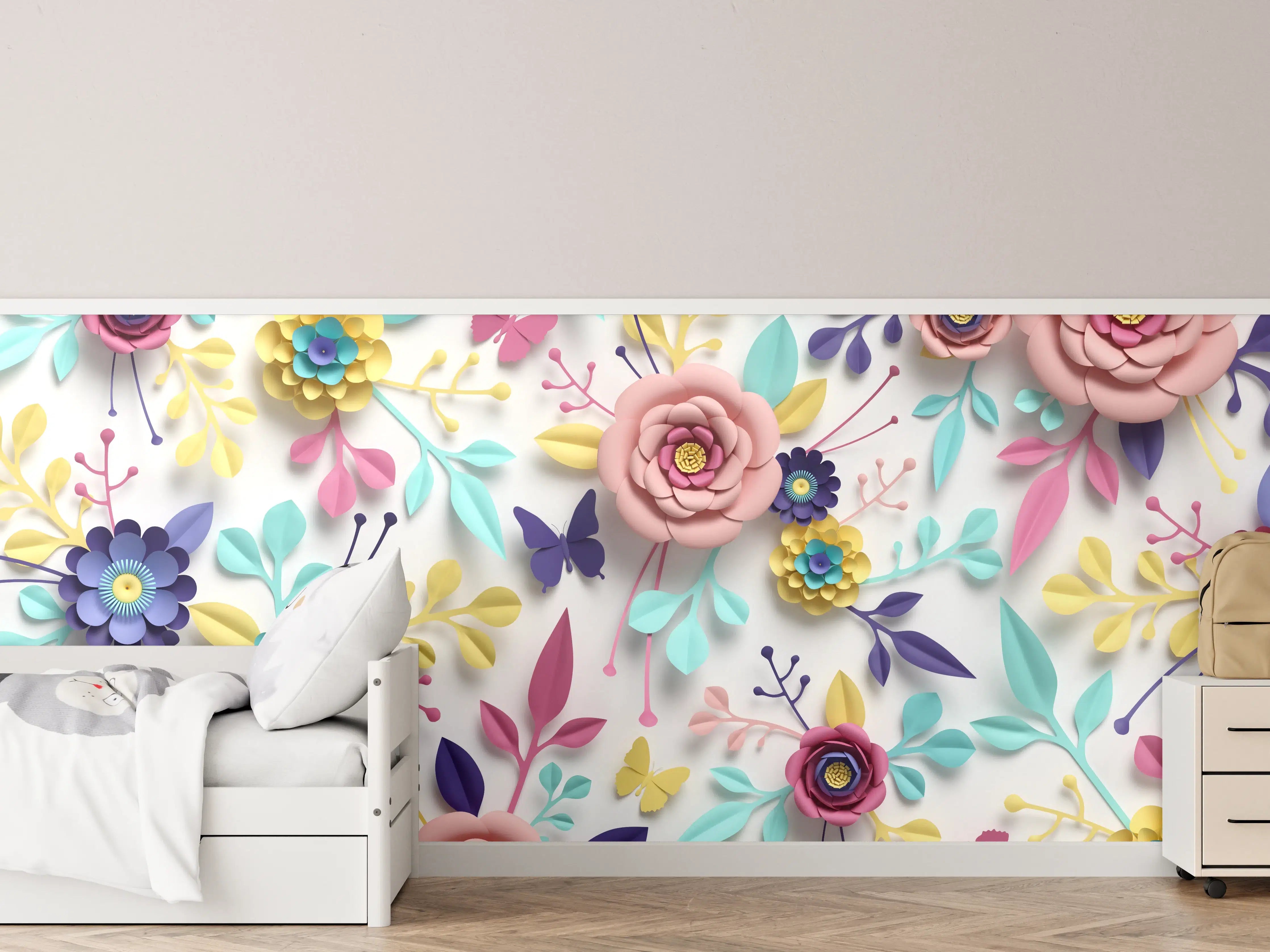 Kinderzimmer Wandgestaltung - Buntes Design - Textur