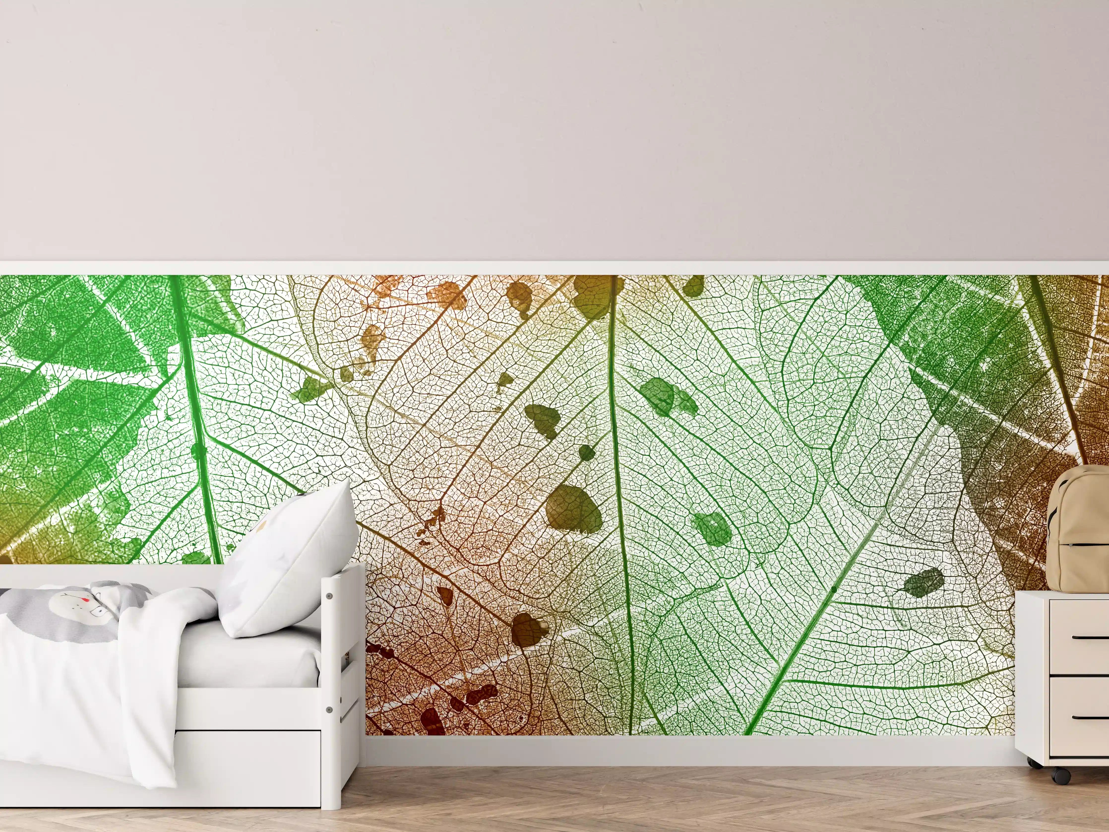 Kinderzimmer Wandgestaltung - Buntes Laub Texturen Bild