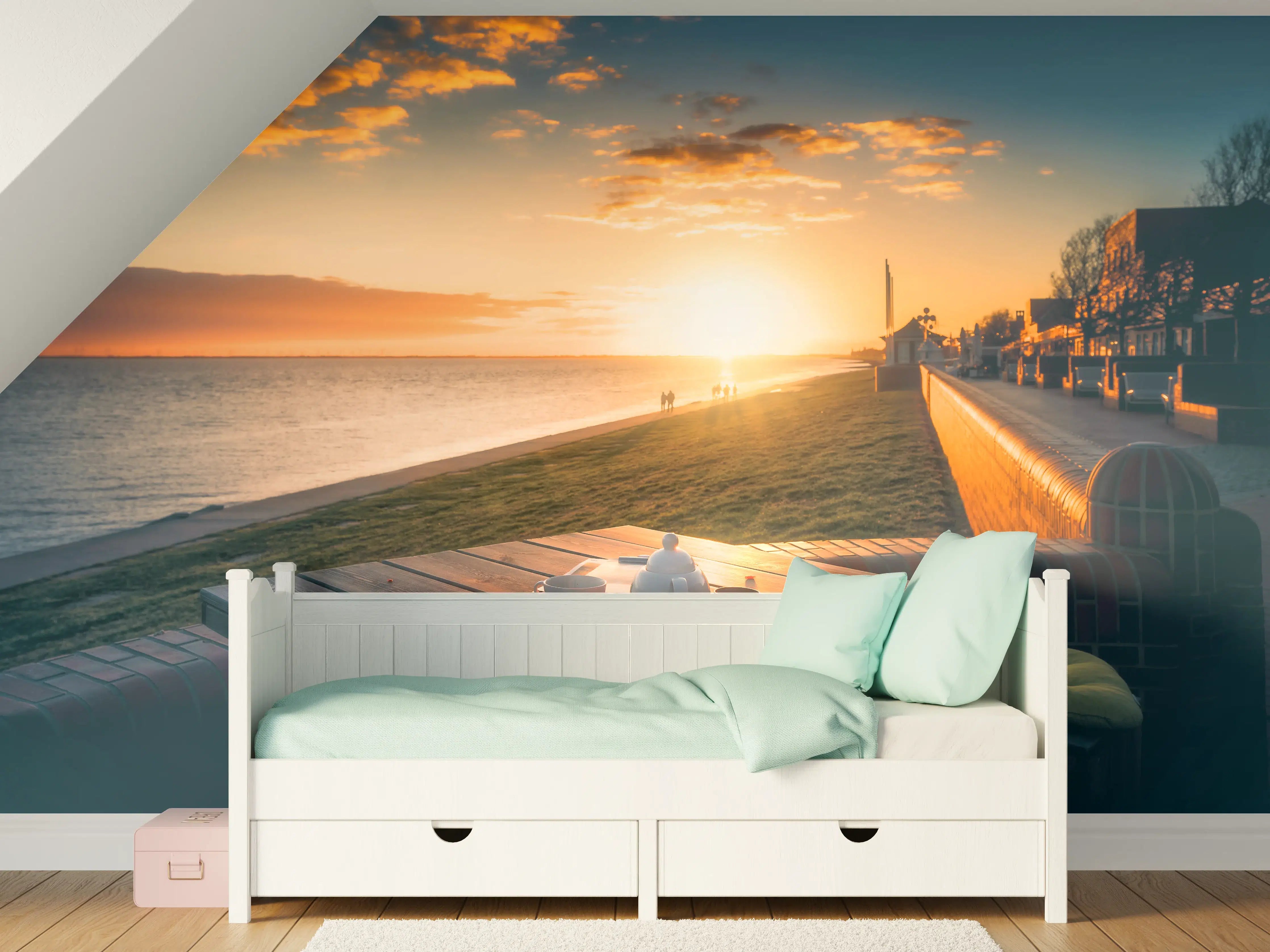 Kinderzimmer Wandgestaltung - Cafe am sonnigen Südstrand - Wilhelmshaven