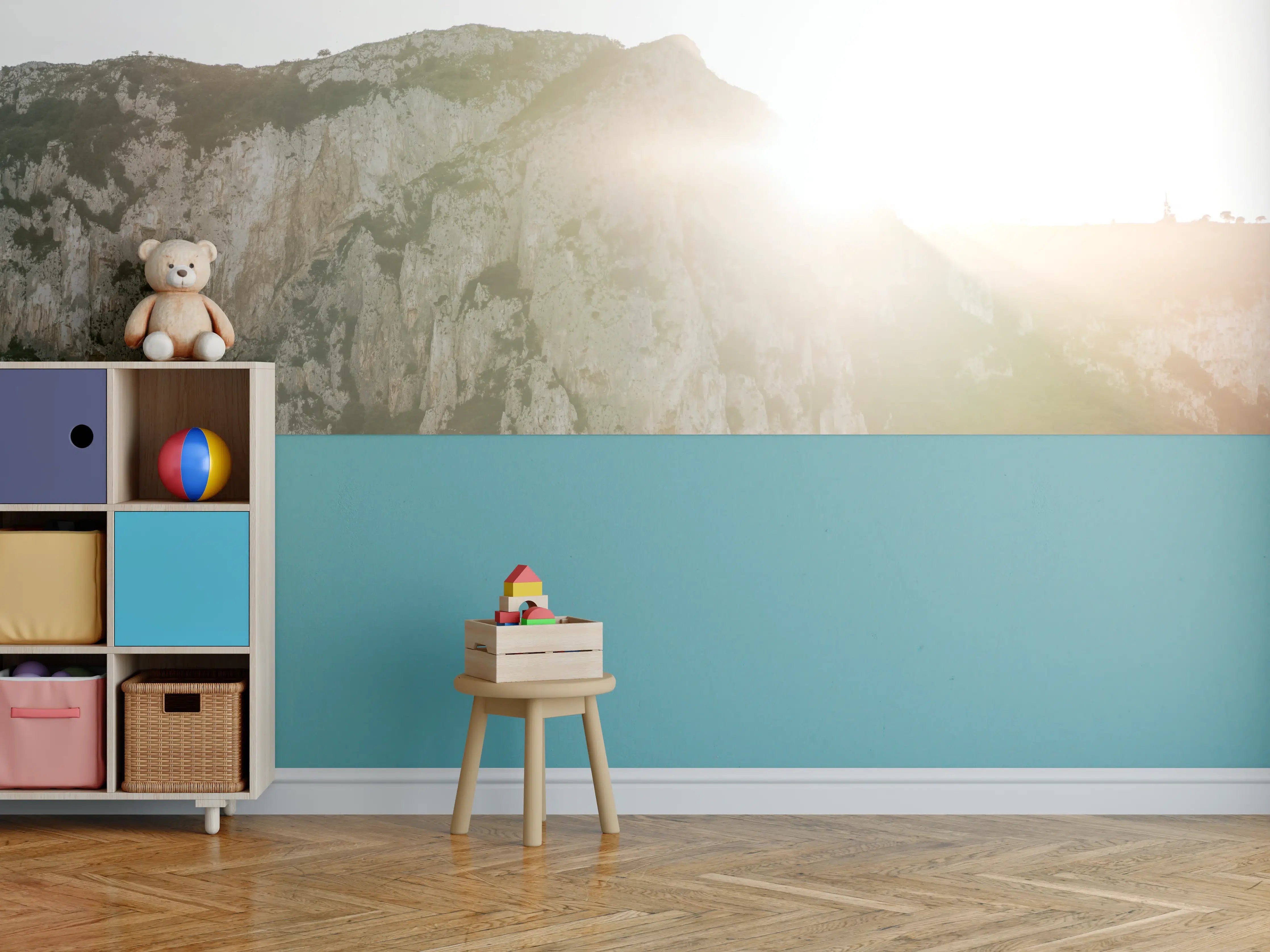 Kinderzimmer Wandgestaltung - Capri Morgendämmerung Weiß