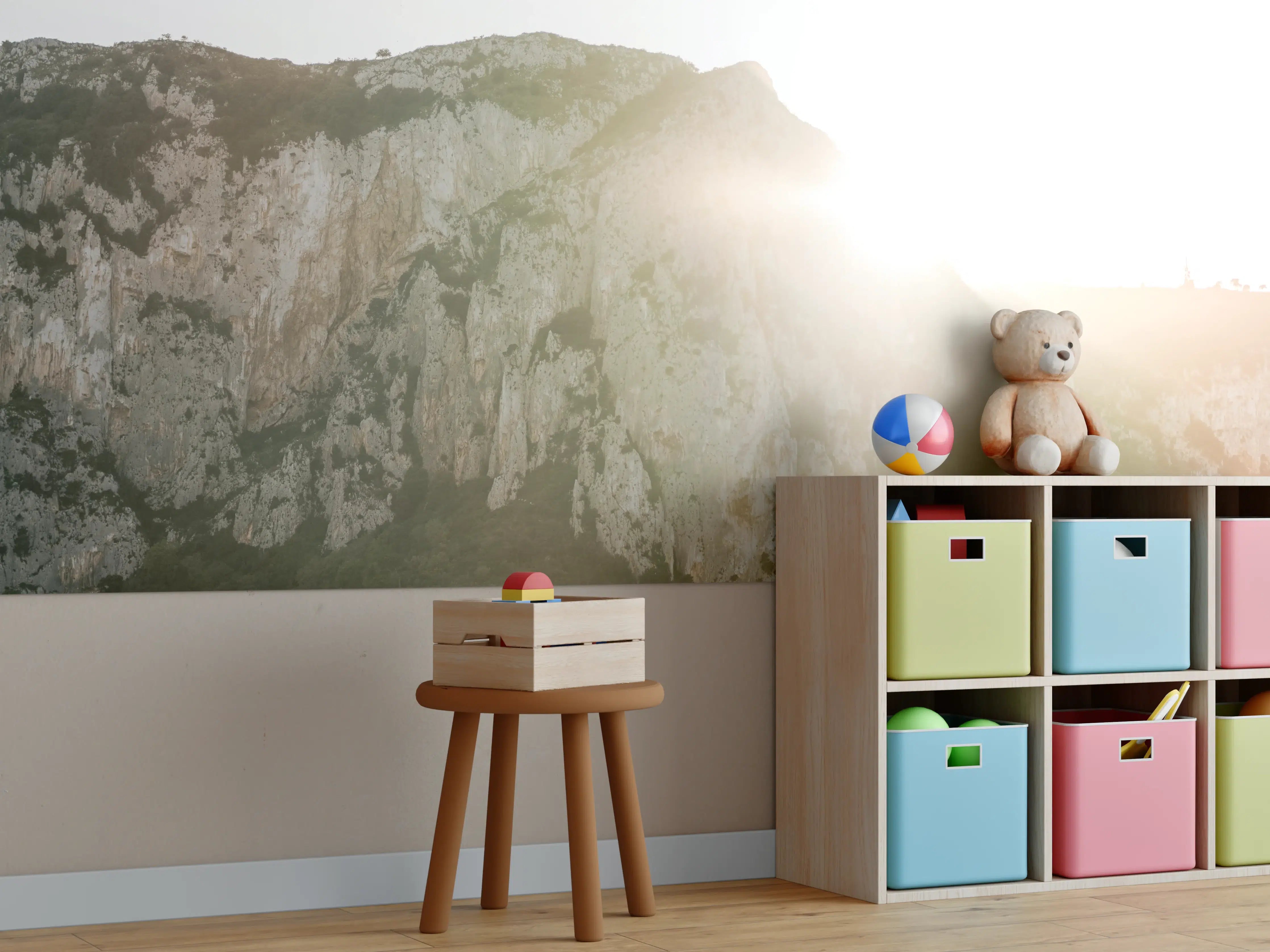 Kinderzimmer Wandgestaltung - Capri Morgendämmerung Weiß