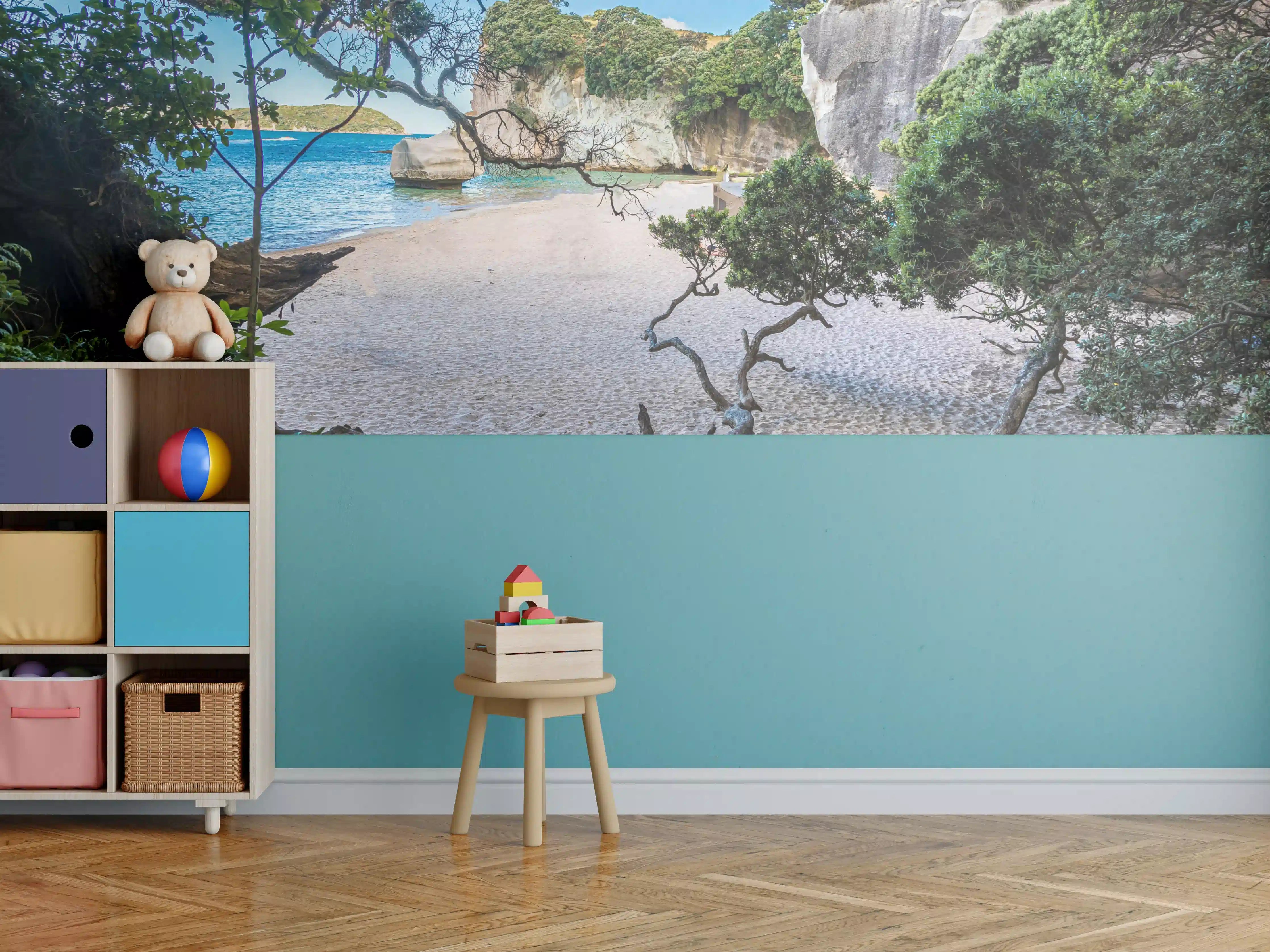 Kinderzimmer Wandgestaltung - Cathedral Cove Paradiesstrand