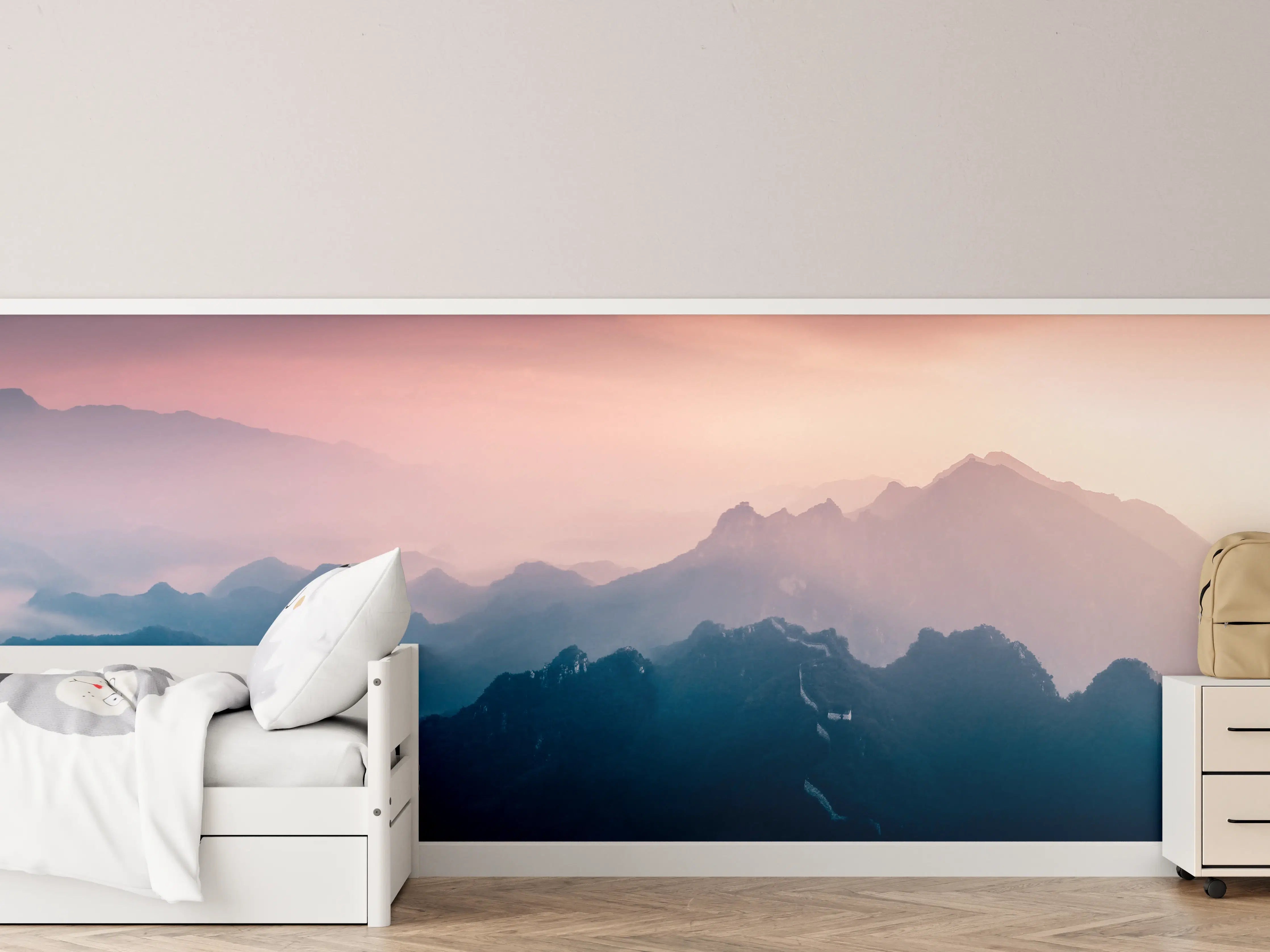 Kinderzimmer Wandgestaltung - Chinesiche Mauer bei Sonnenuntergang
