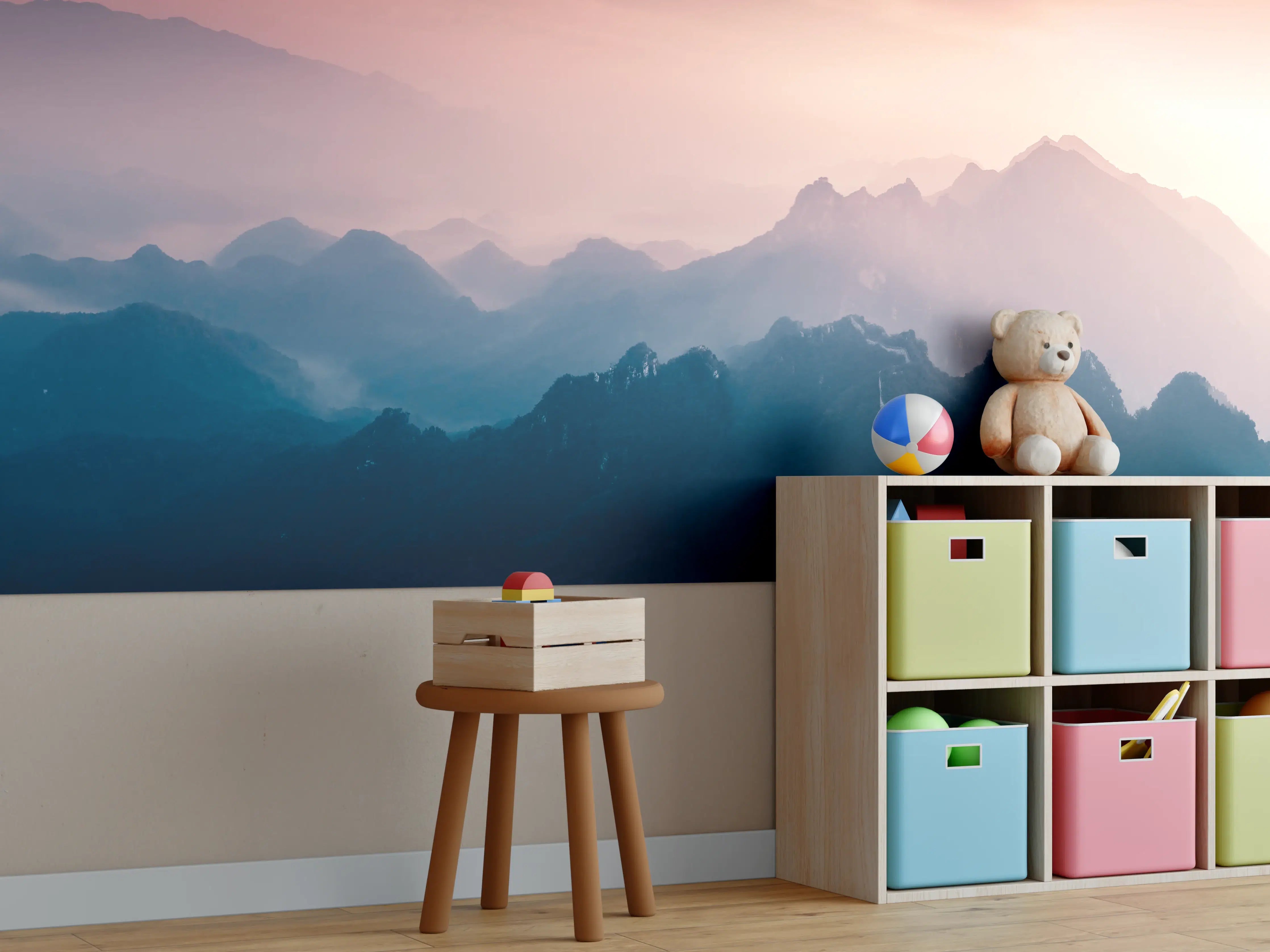 Kinderzimmer Wandgestaltung - Chinesiche Mauer bei Sonnenuntergang