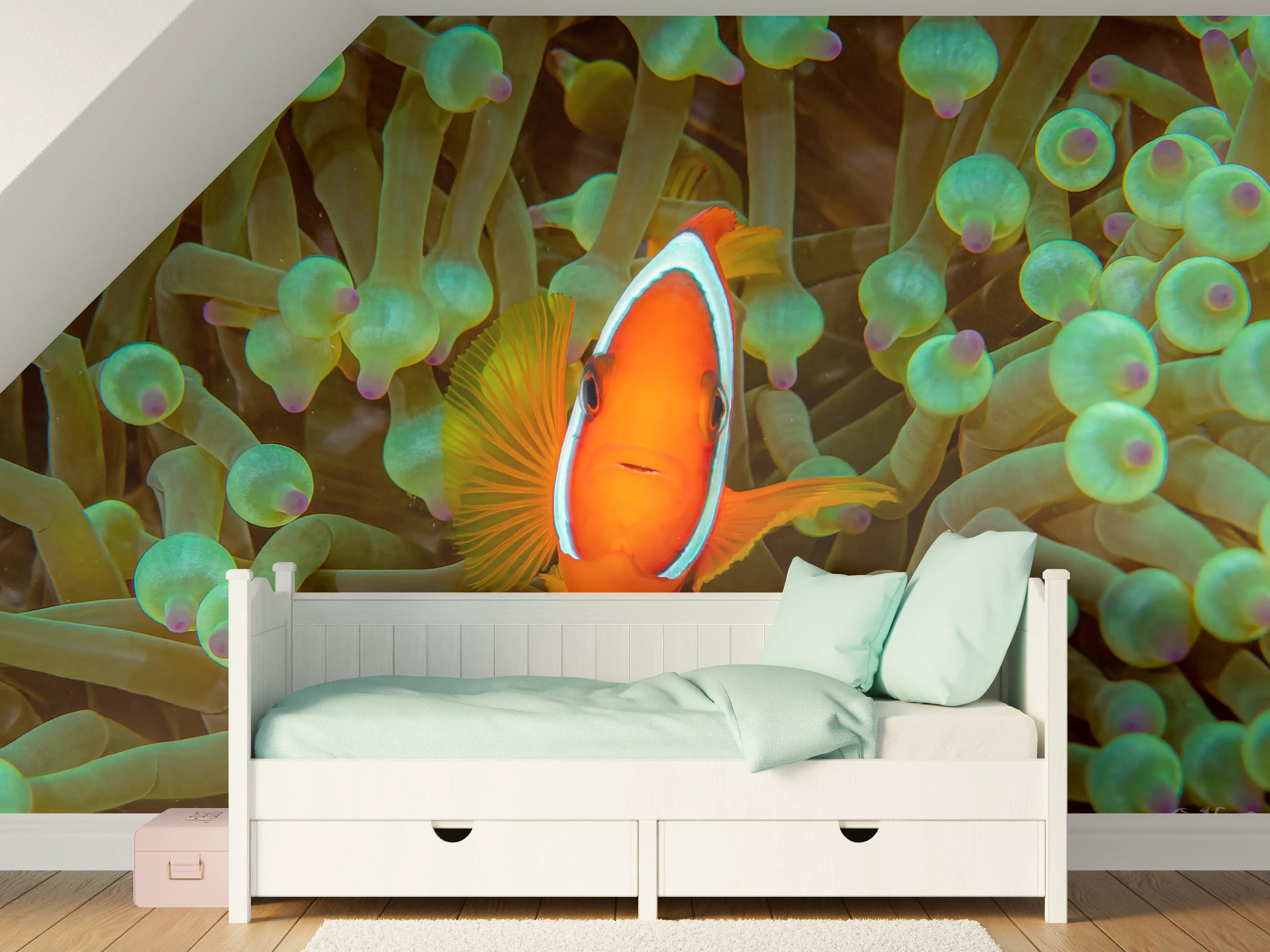 Kinderzimmer Wandgestaltung - Clownfisch - Unterwasserwelt