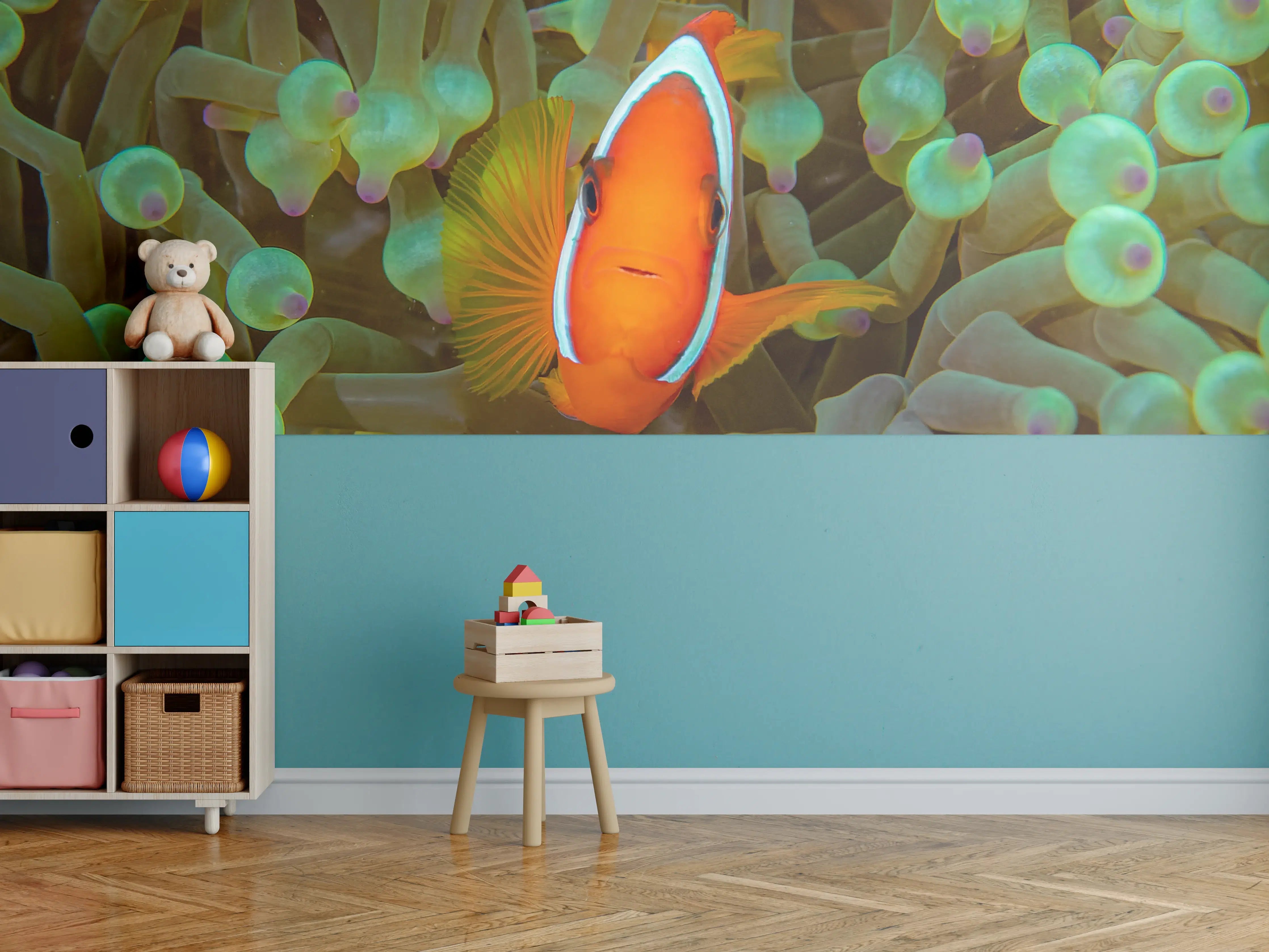 Kinderzimmer Wandgestaltung - Clownfisch - Unterwasserwelt