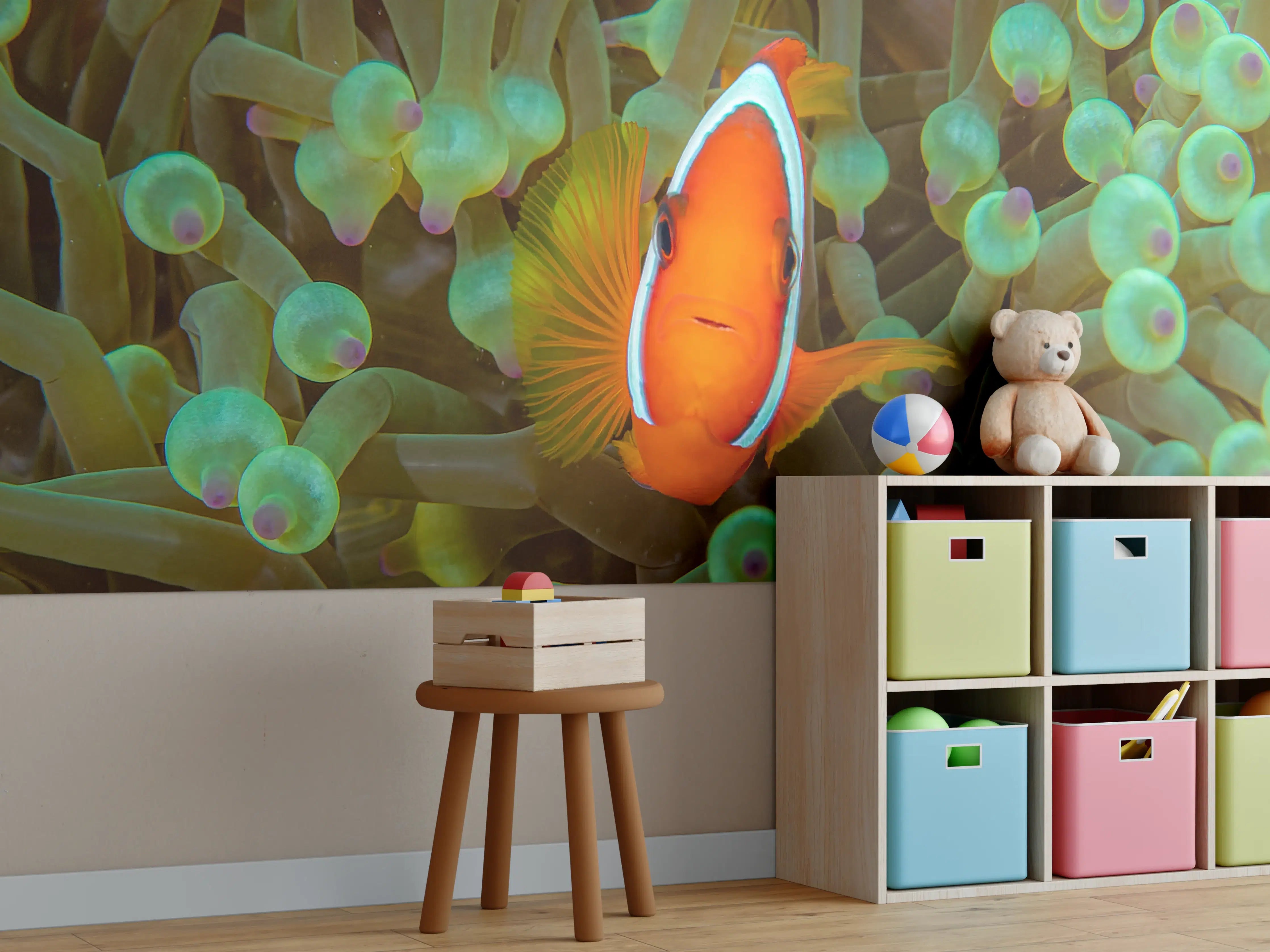 Kinderzimmer Wandgestaltung - Clownfisch - Unterwasserwelt