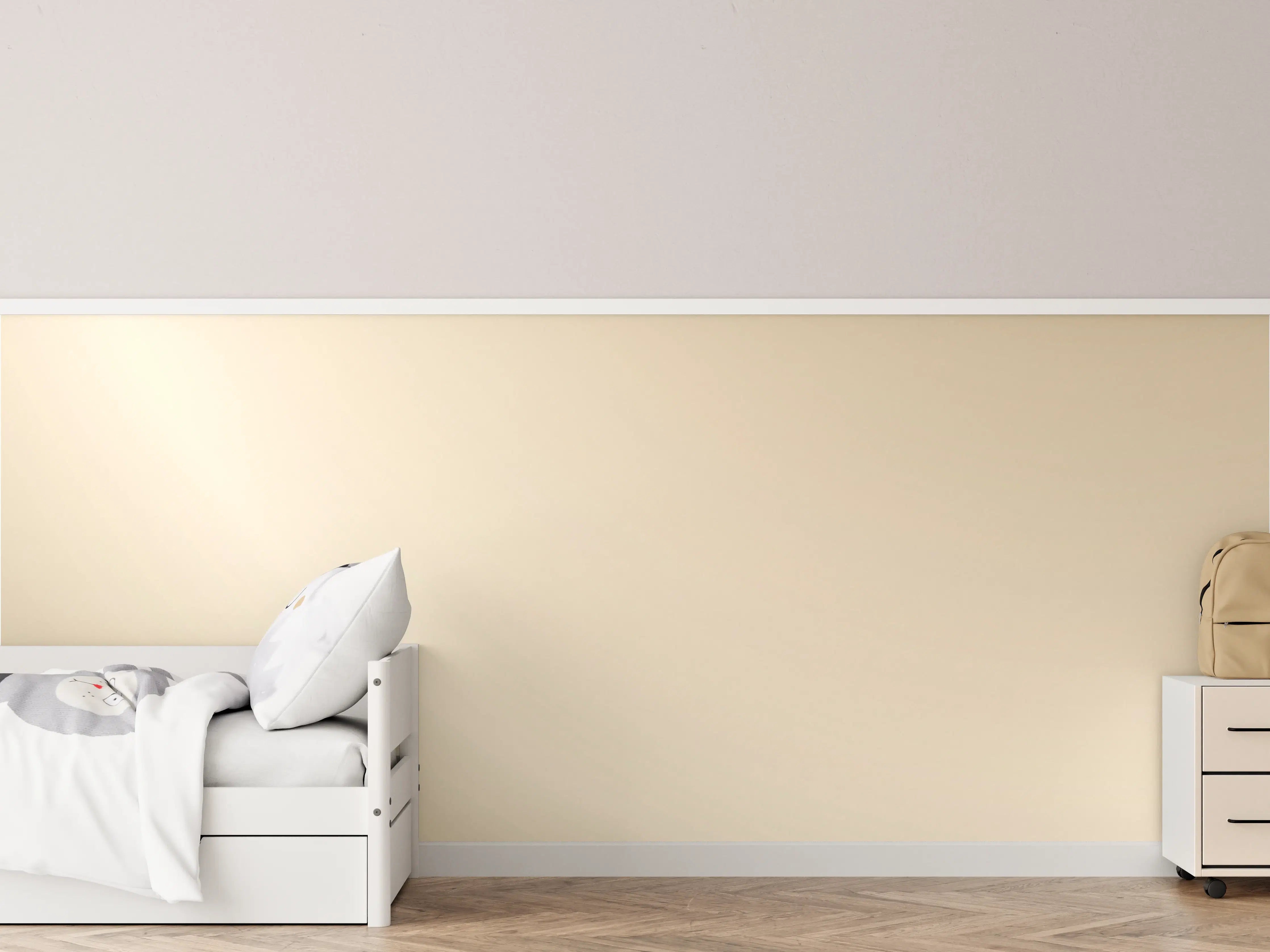 Kinderzimmer Wandgestaltung - Cremefarbener Gradient Hintergrund