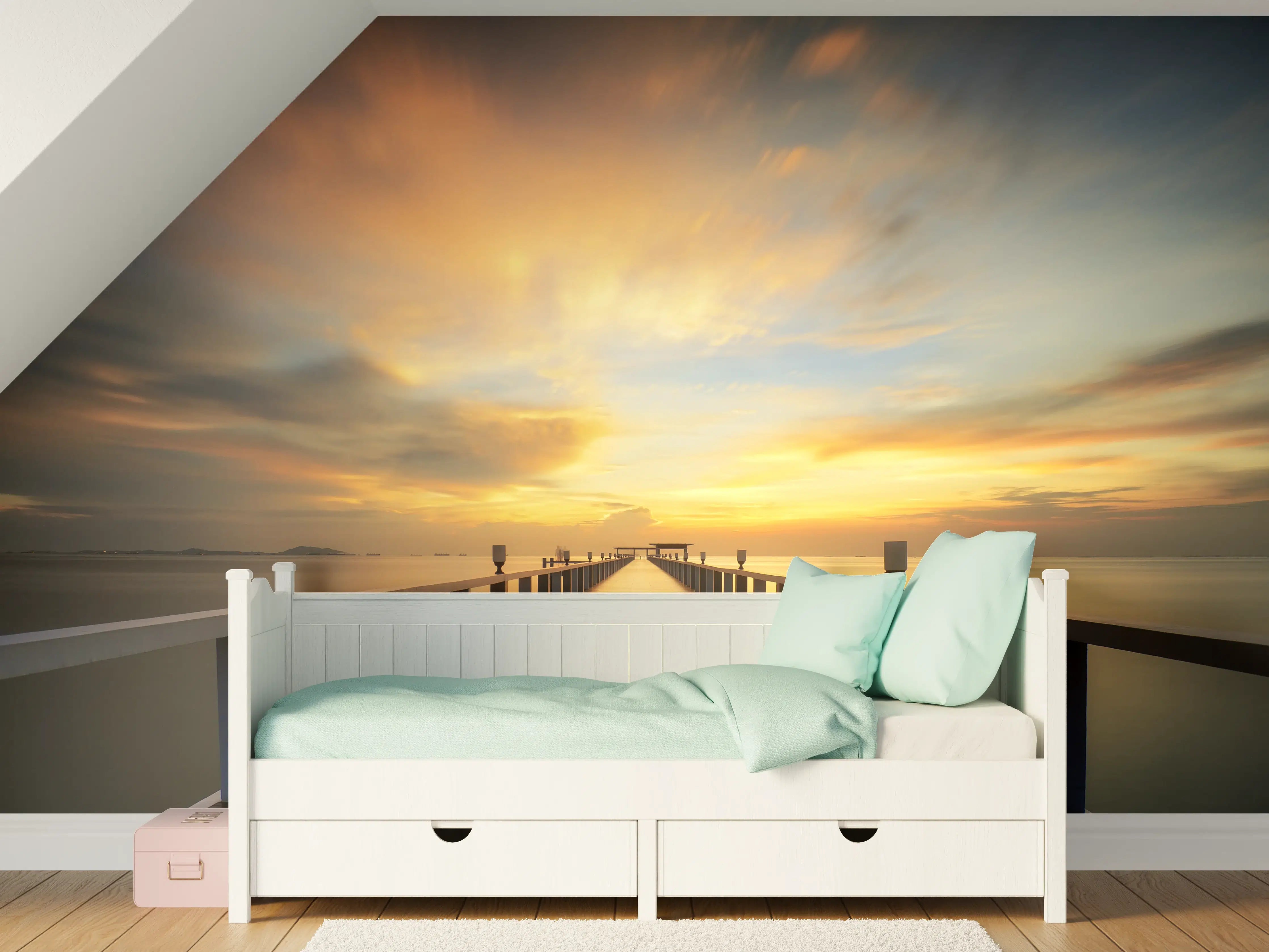 Kinderzimmer Wandgestaltung - Dämmerung am Kai