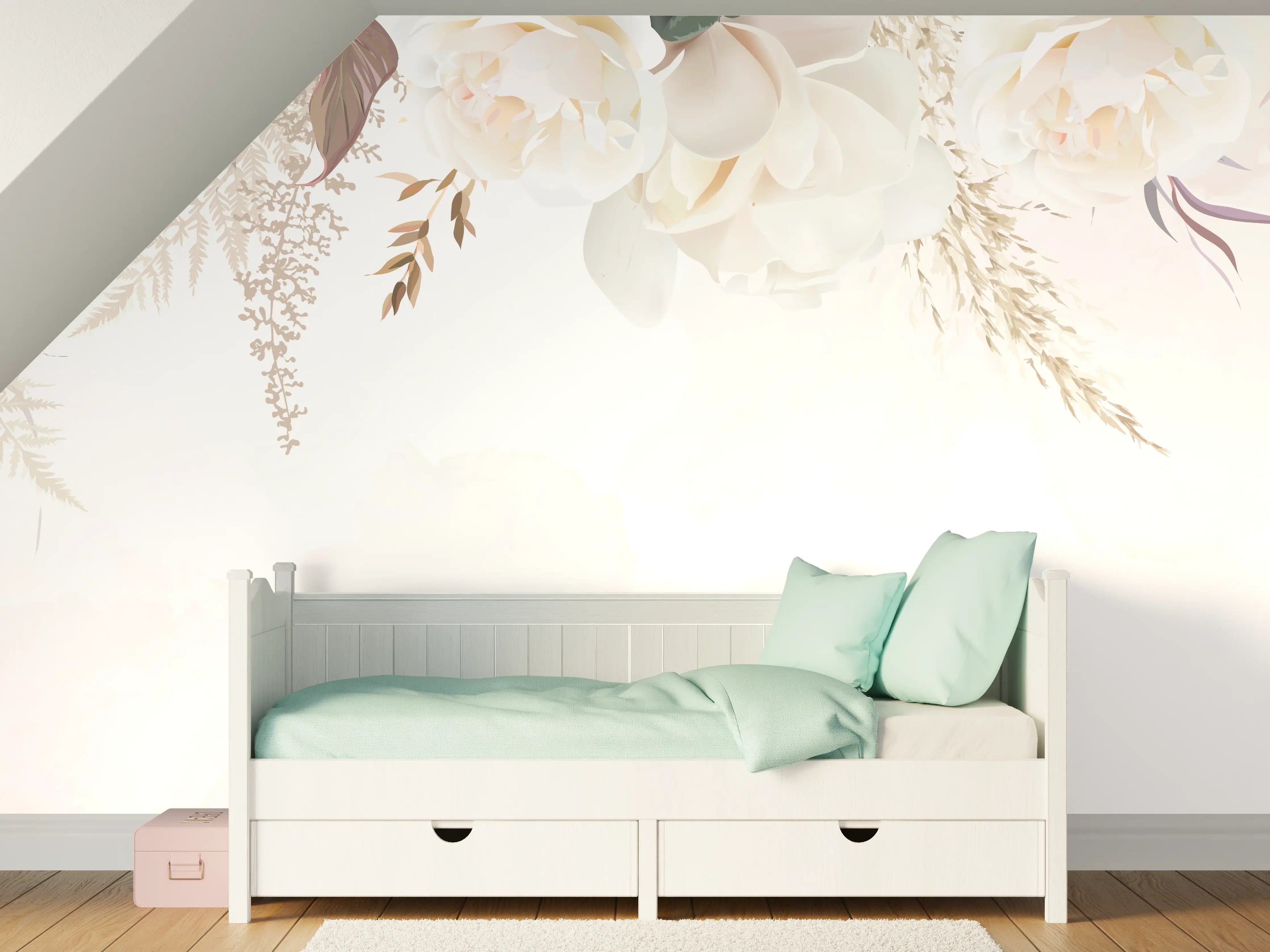 Kinderzimmer Wandgestaltung - Delicate Floral Tiara