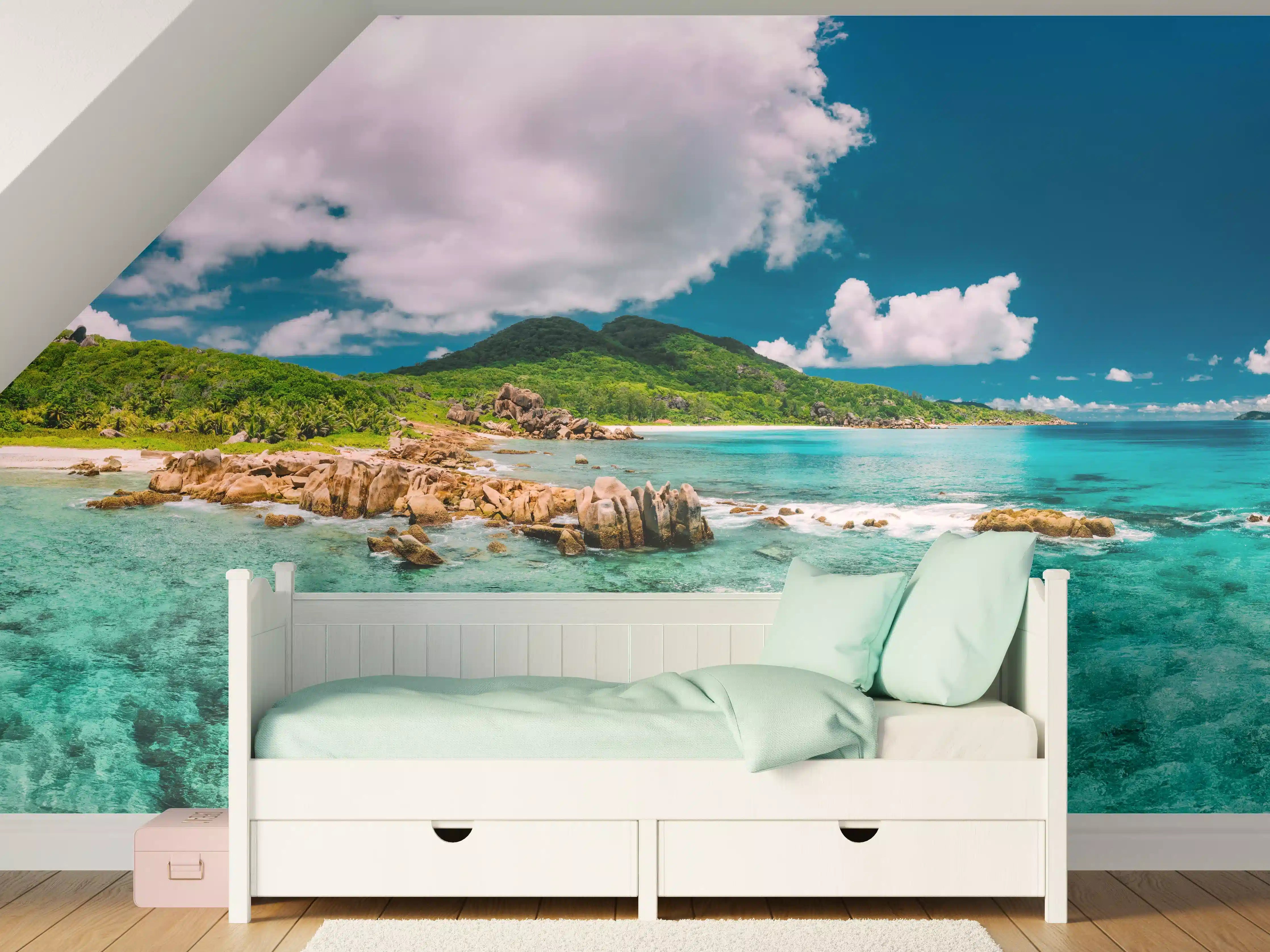 Kinderzimmer Wandgestaltung - Der Strand Grand Anse - La Digue