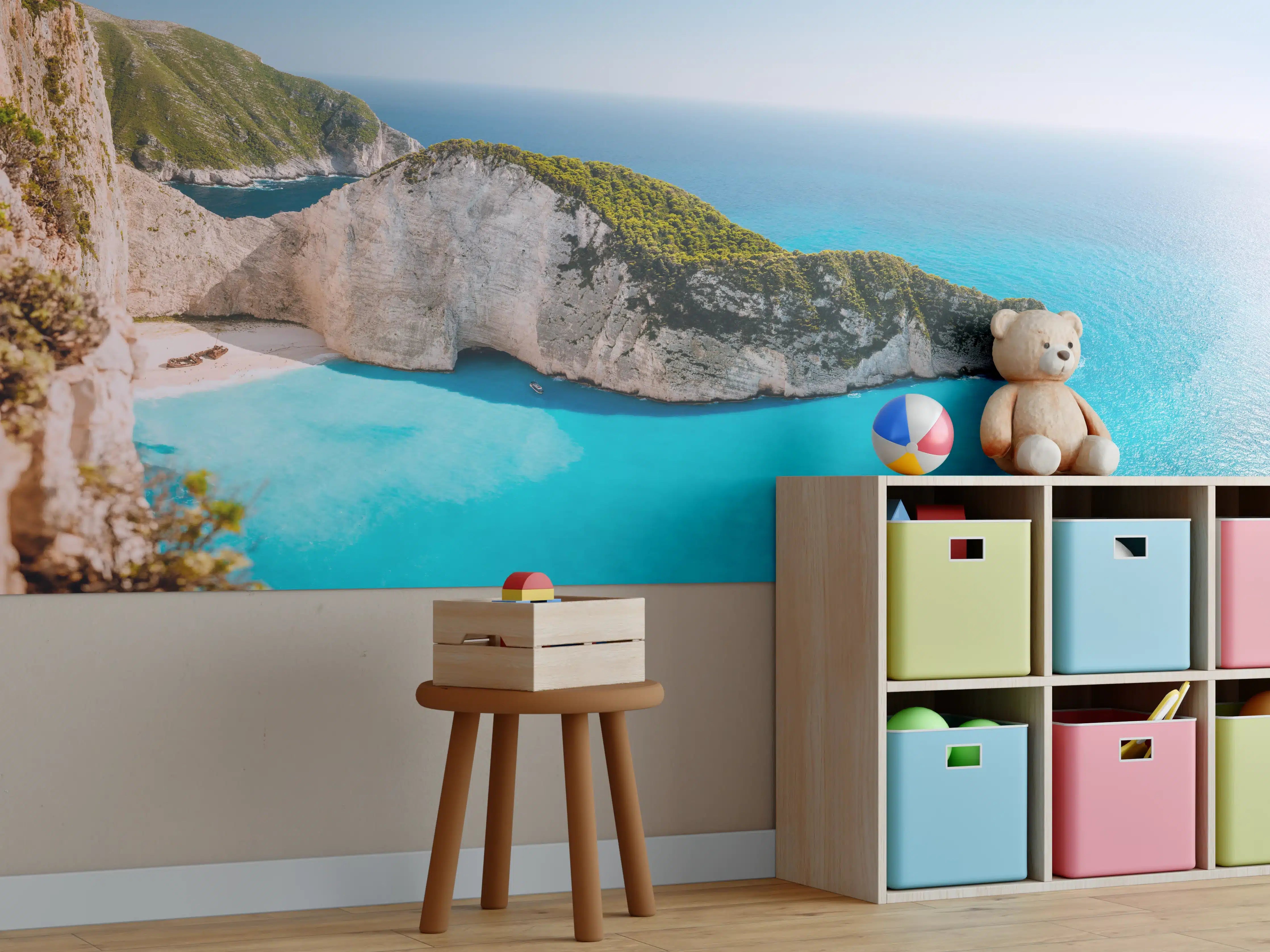 Kinderzimmer Wandgestaltung - Der Strand von Navagio - Griechenland
