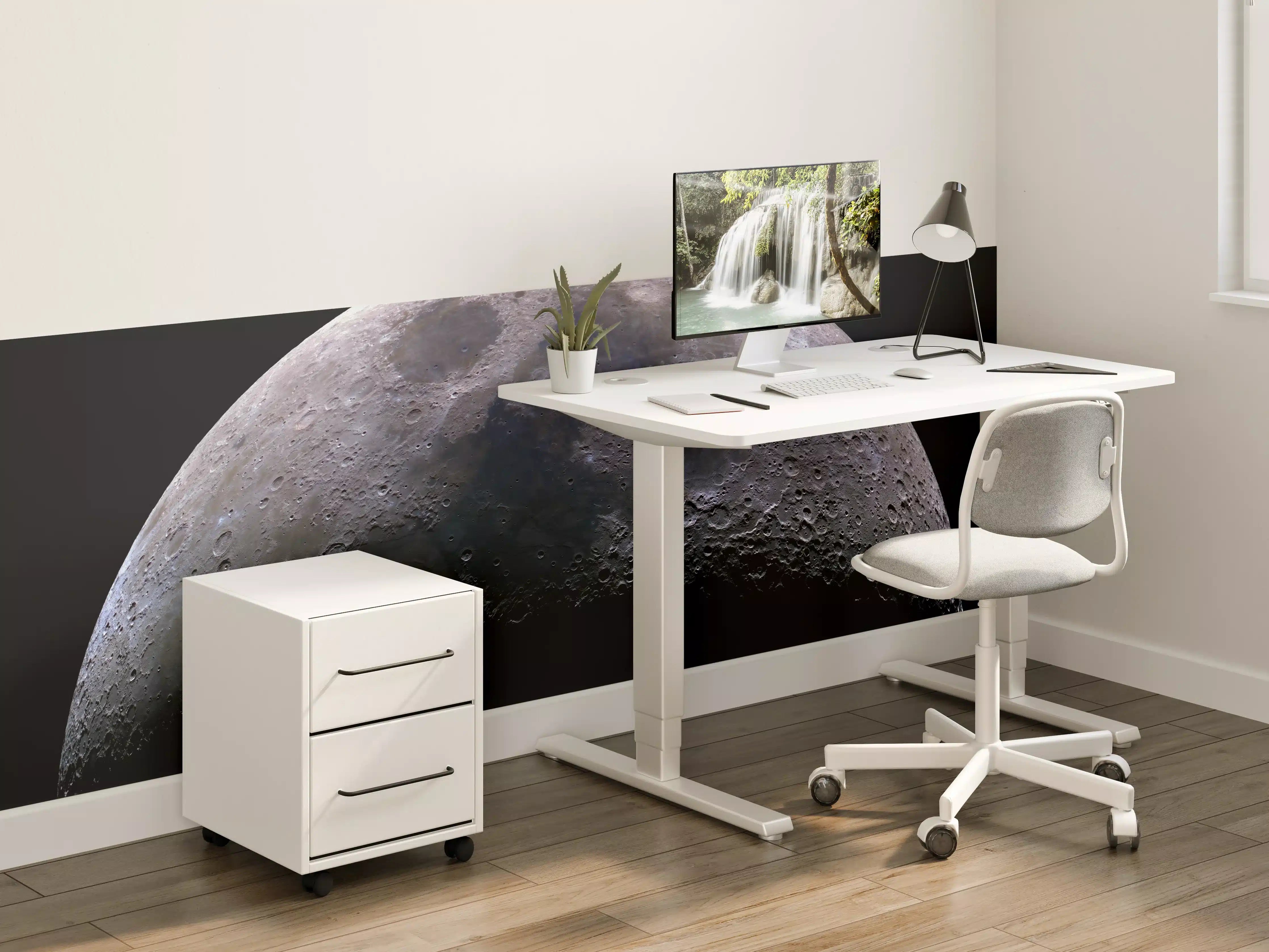 Kinderzimmer Wandgestaltung - Detailreiches Bild einer Mondsichel