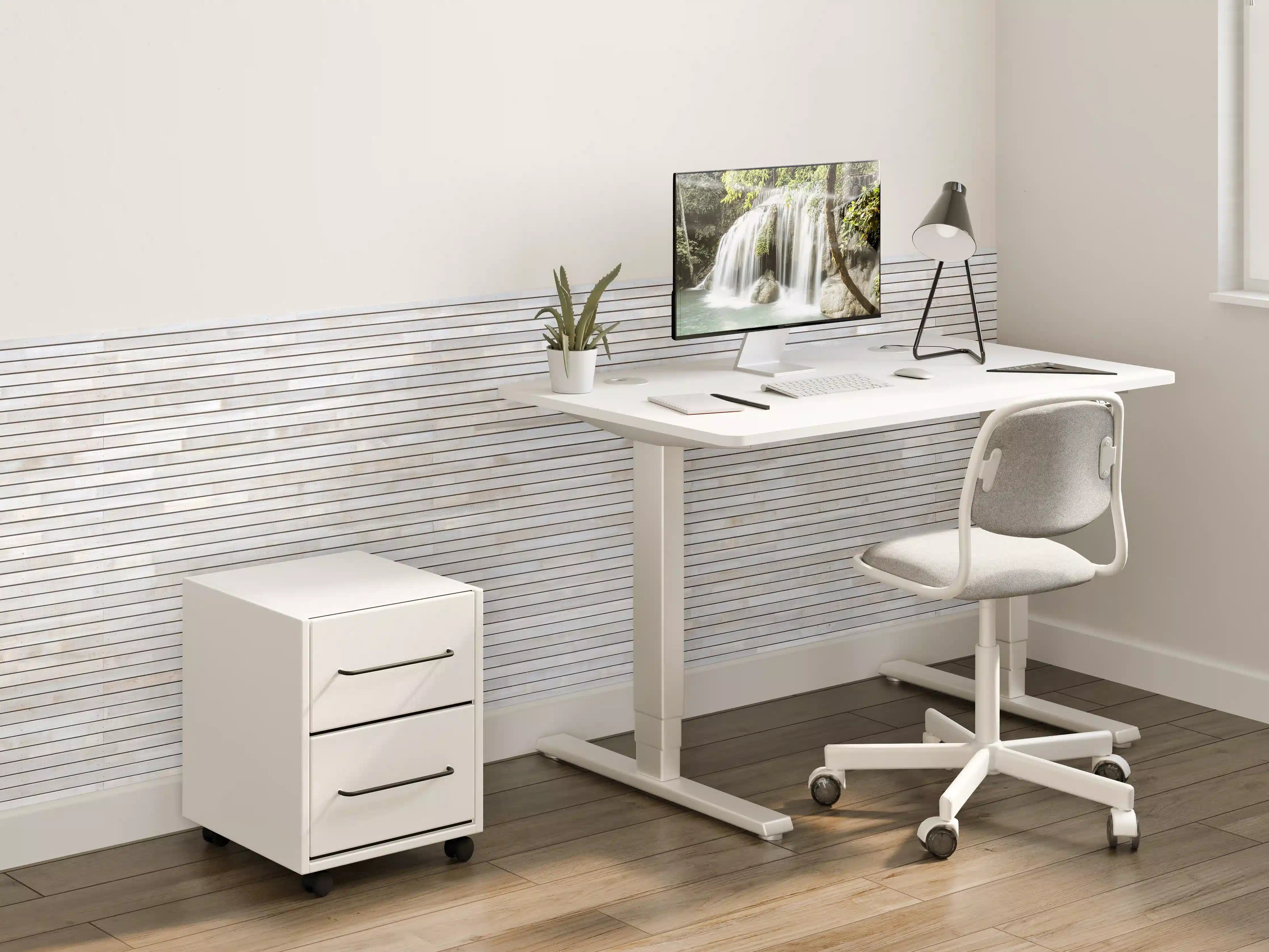 Kinderzimmer Wandgestaltung - Dezente Holzstruktur in hellen Tönen