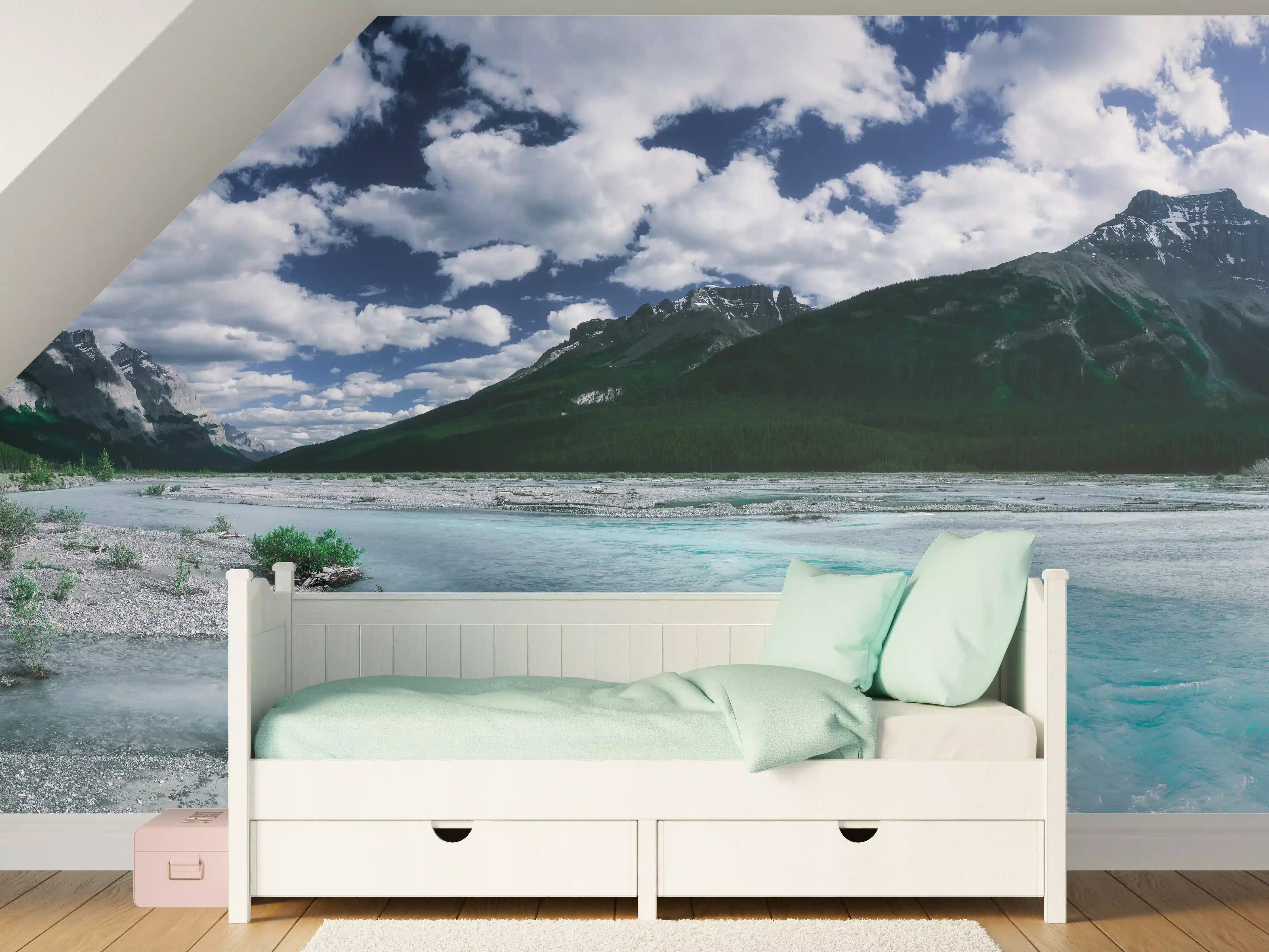 Kinderzimmer Wandgestaltung - Dramatische Landschaft entlang des Icefields Parkway