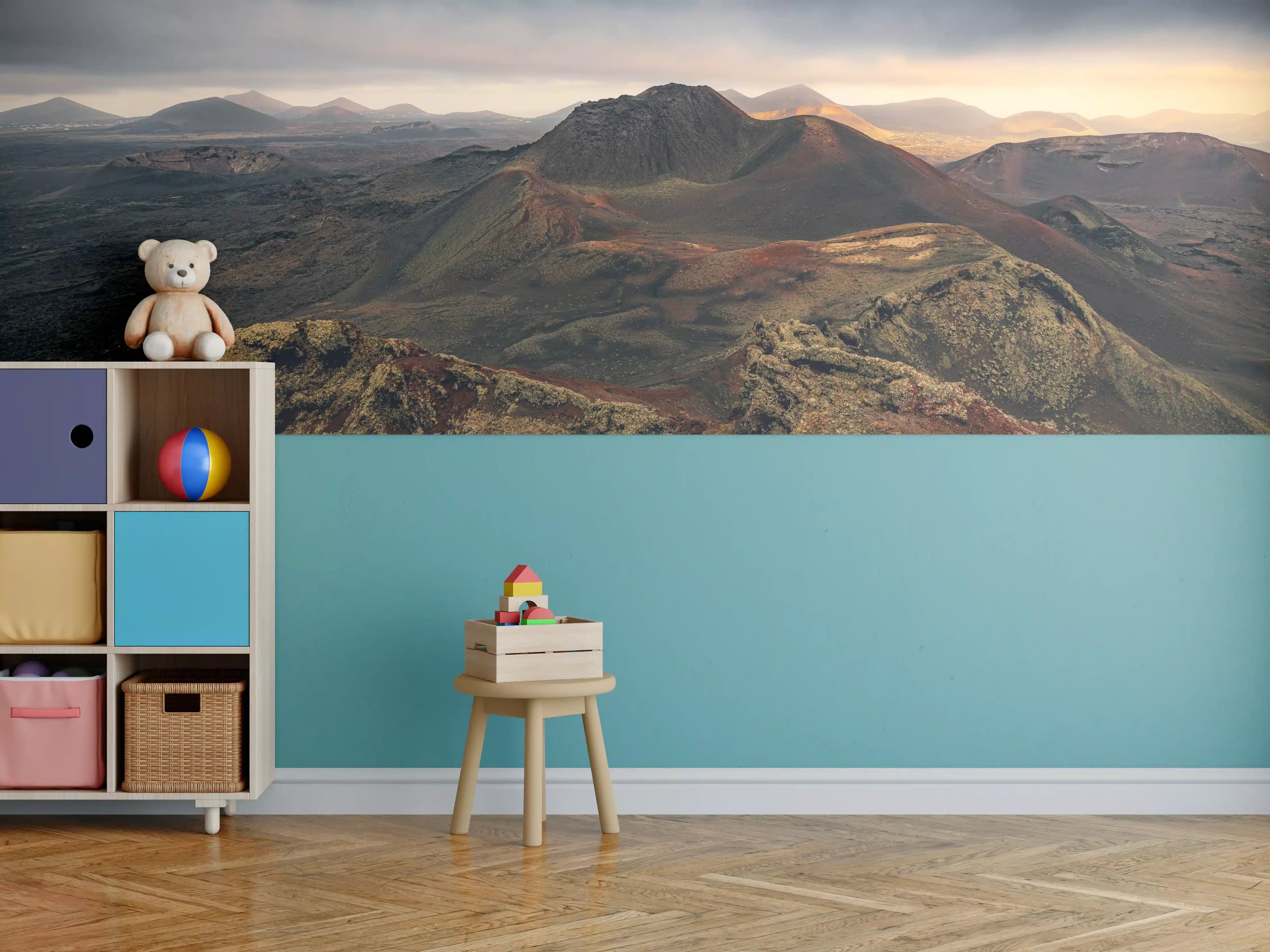Kinderzimmer Wandgestaltung - Dramatische Vulkan-Landschaft Lanzarote