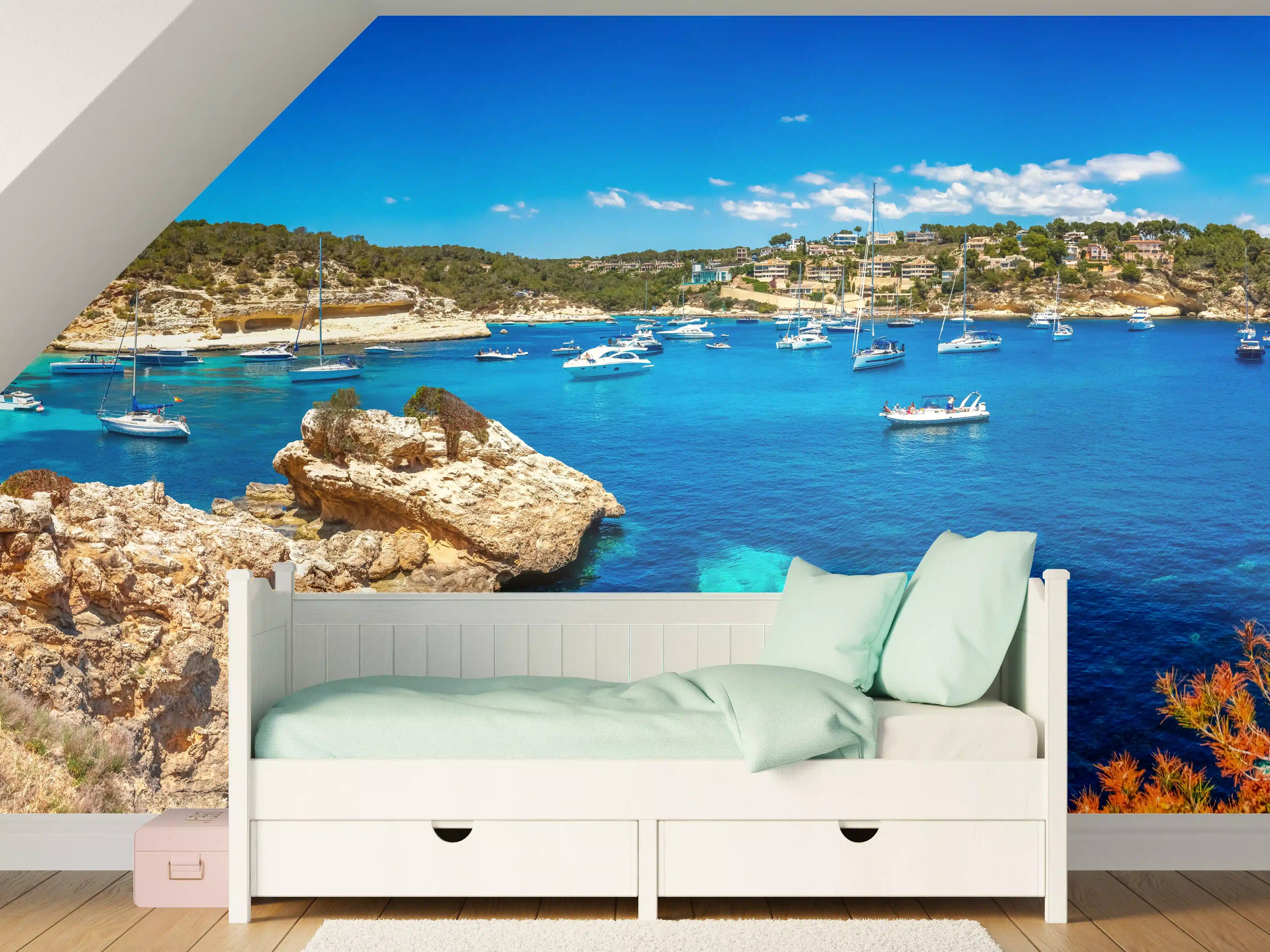 Kinderzimmer Wandgestaltung - Drei Finger Bucht (Mallorca)