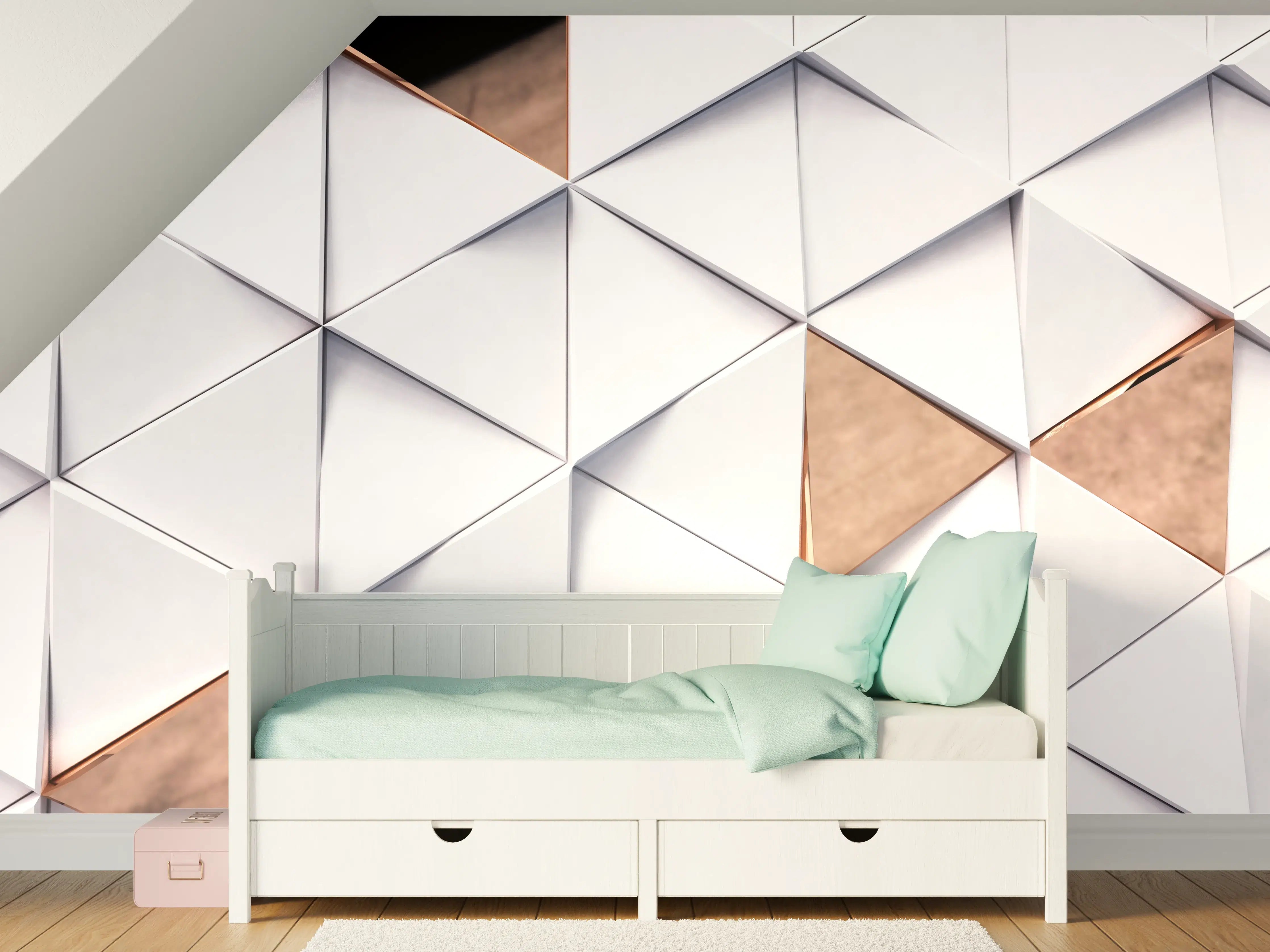 Kinderzimmer Wandgestaltung - Dreieckiger Luxus Hintergrund