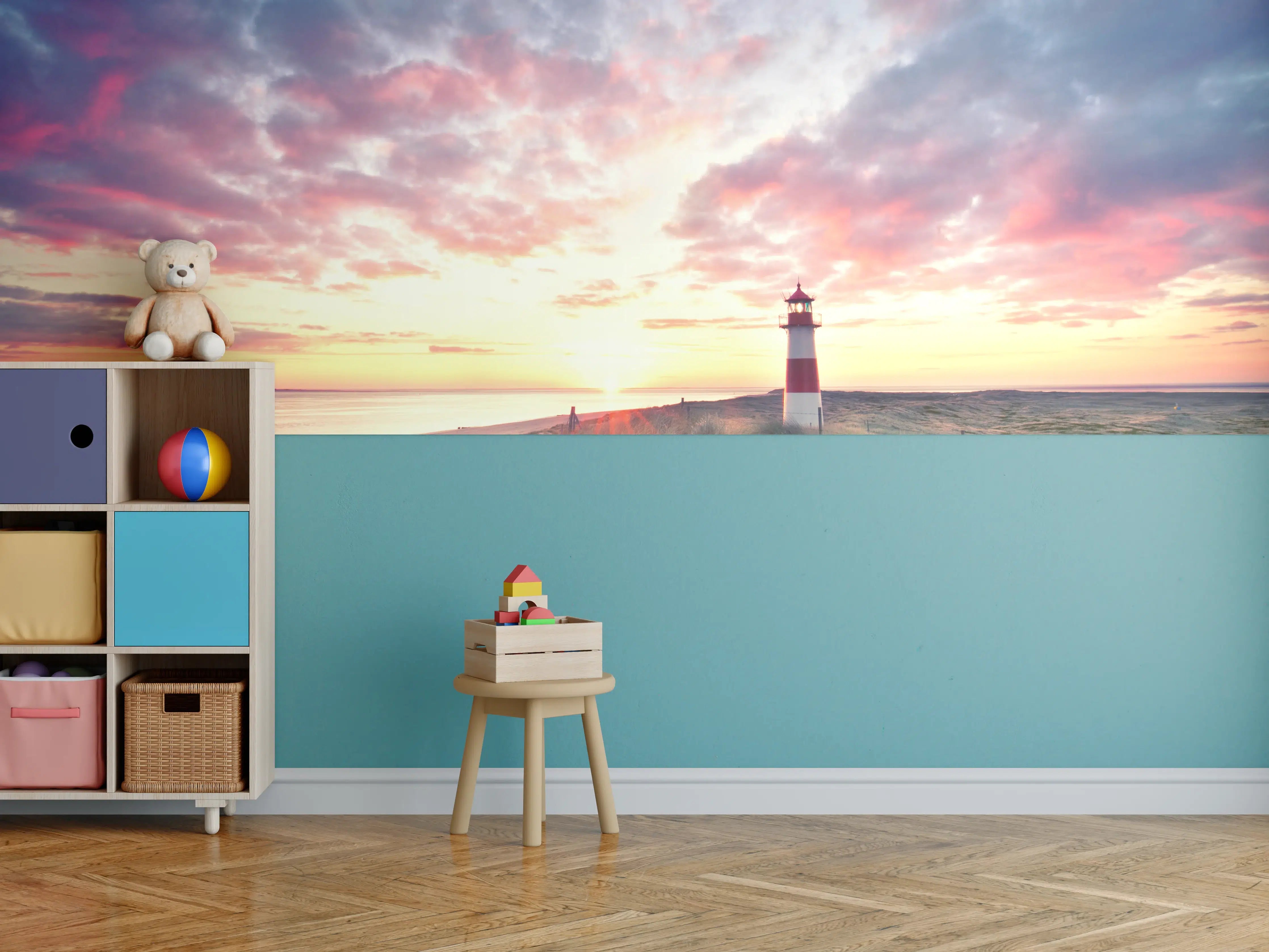 Kinderzimmer Wandgestaltung - Dünen am Leuchtturm - Sylt