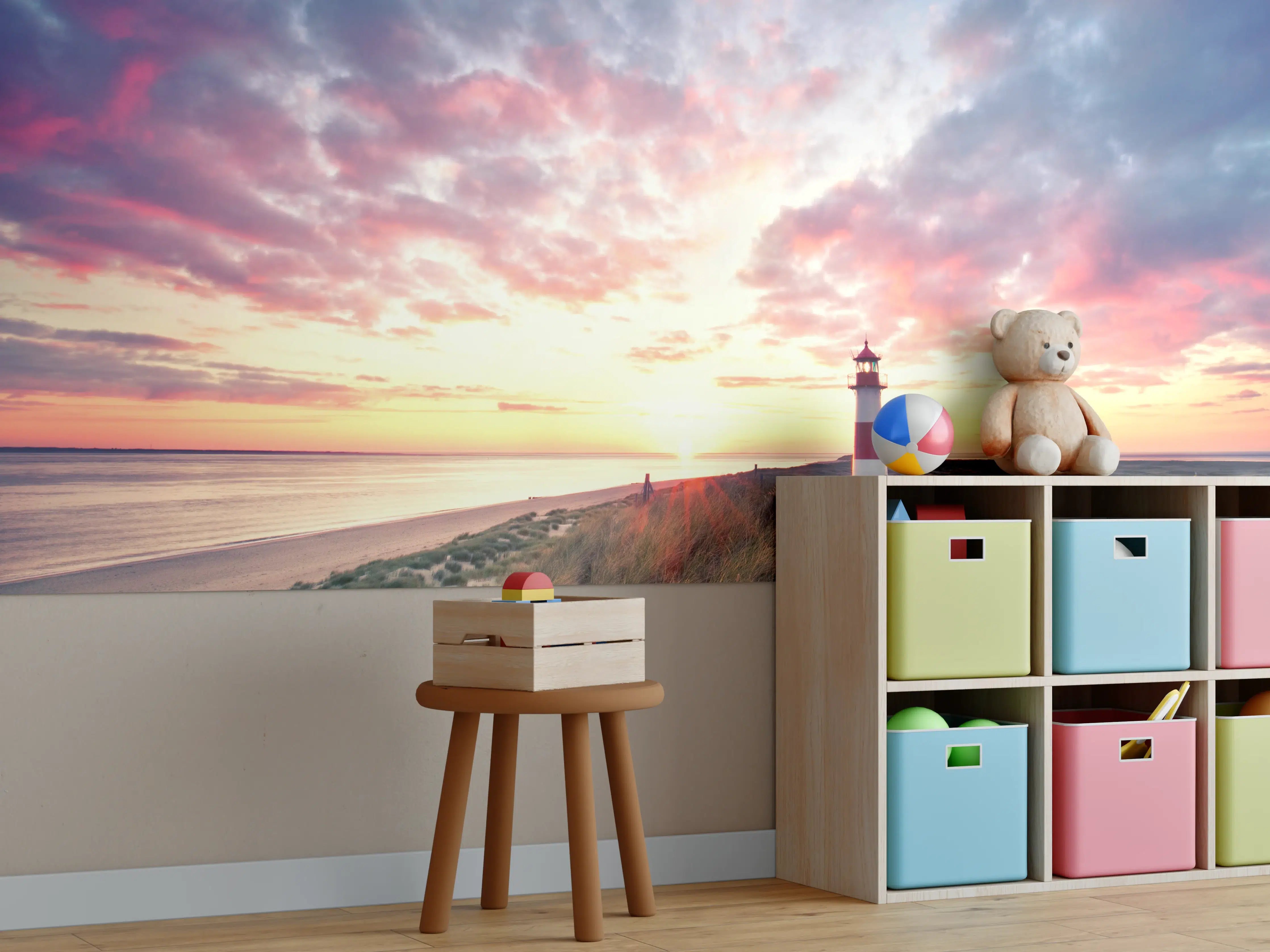 Kinderzimmer Wandgestaltung - Dünen am Leuchtturm - Sylt