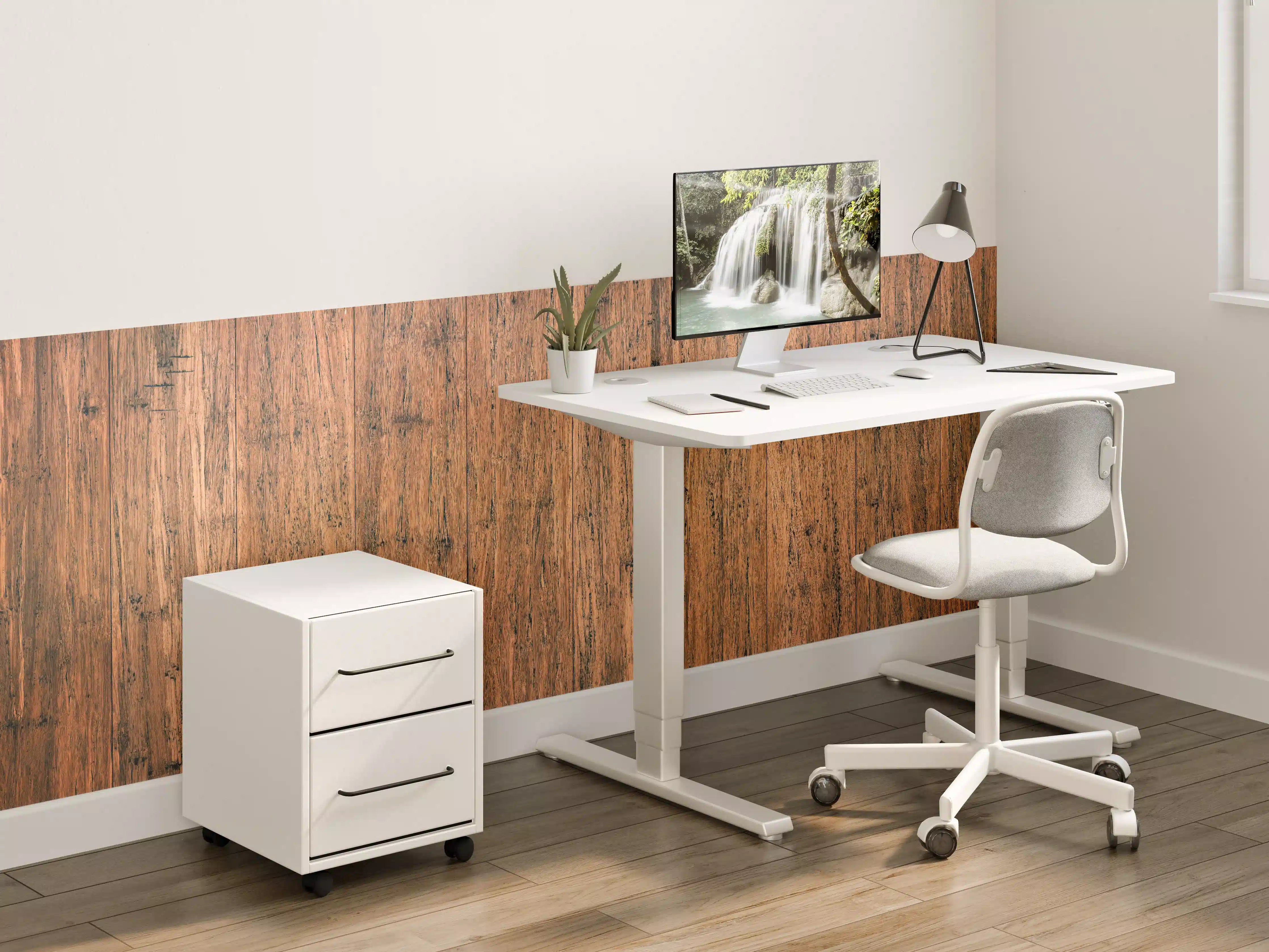 Kinderzimmer Wandgestaltung - Dunkelbraunes rustikales Holzbrett