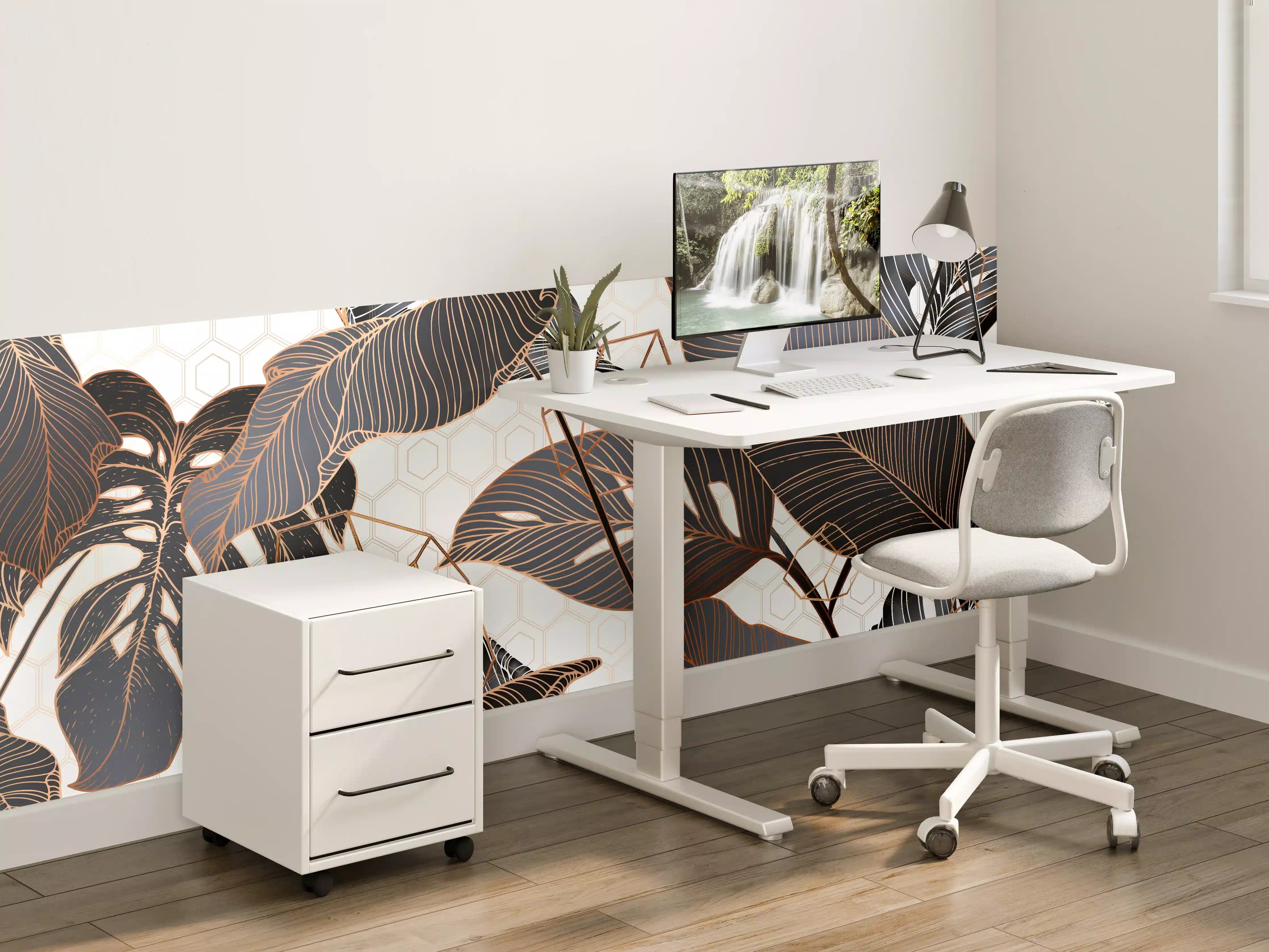 Kinderzimmer Wandgestaltung - Dunkle Blätter im Dschungel