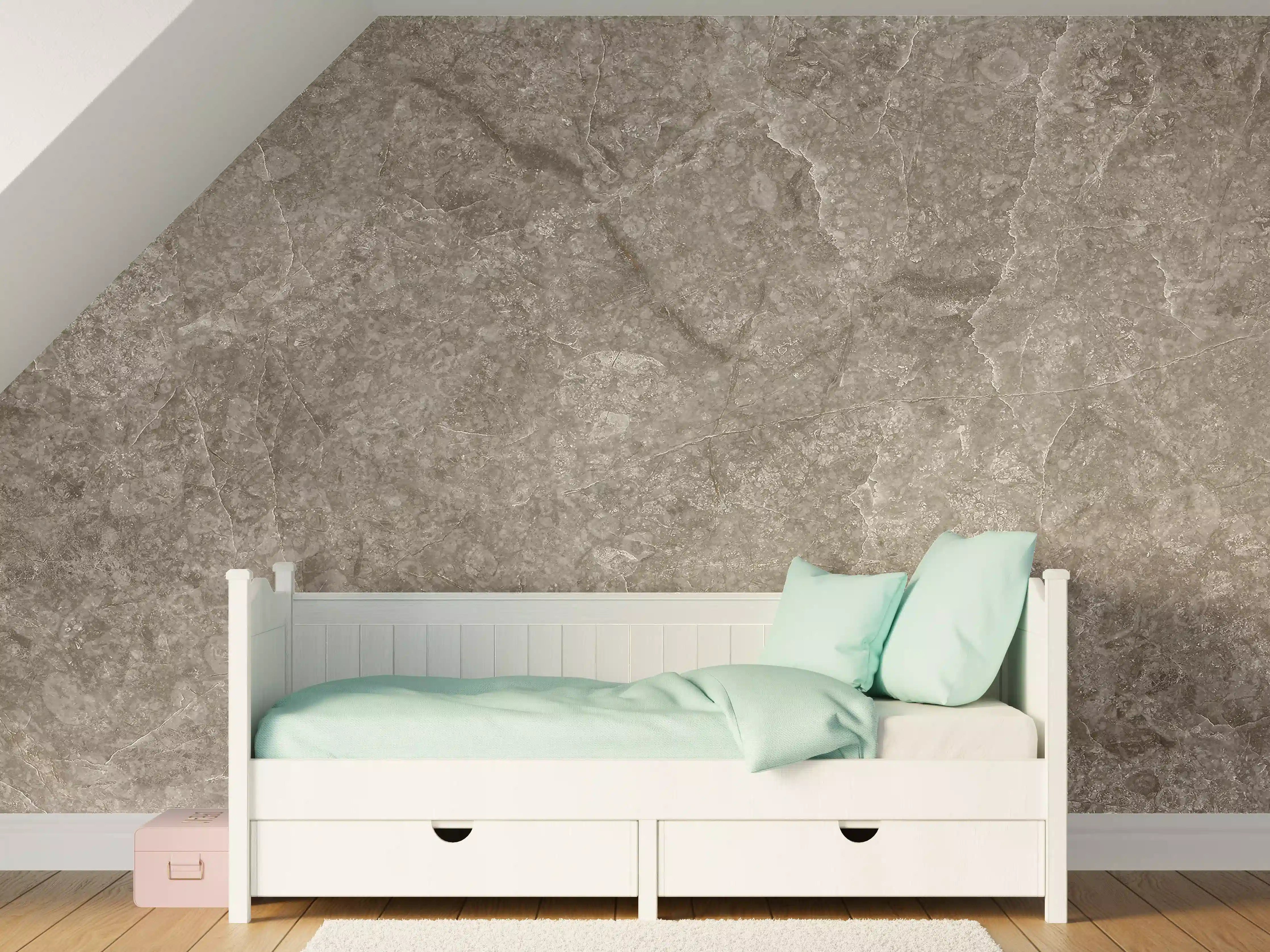 Kinderzimmer Wandgestaltung - Dunkle Marmor Stein Textur